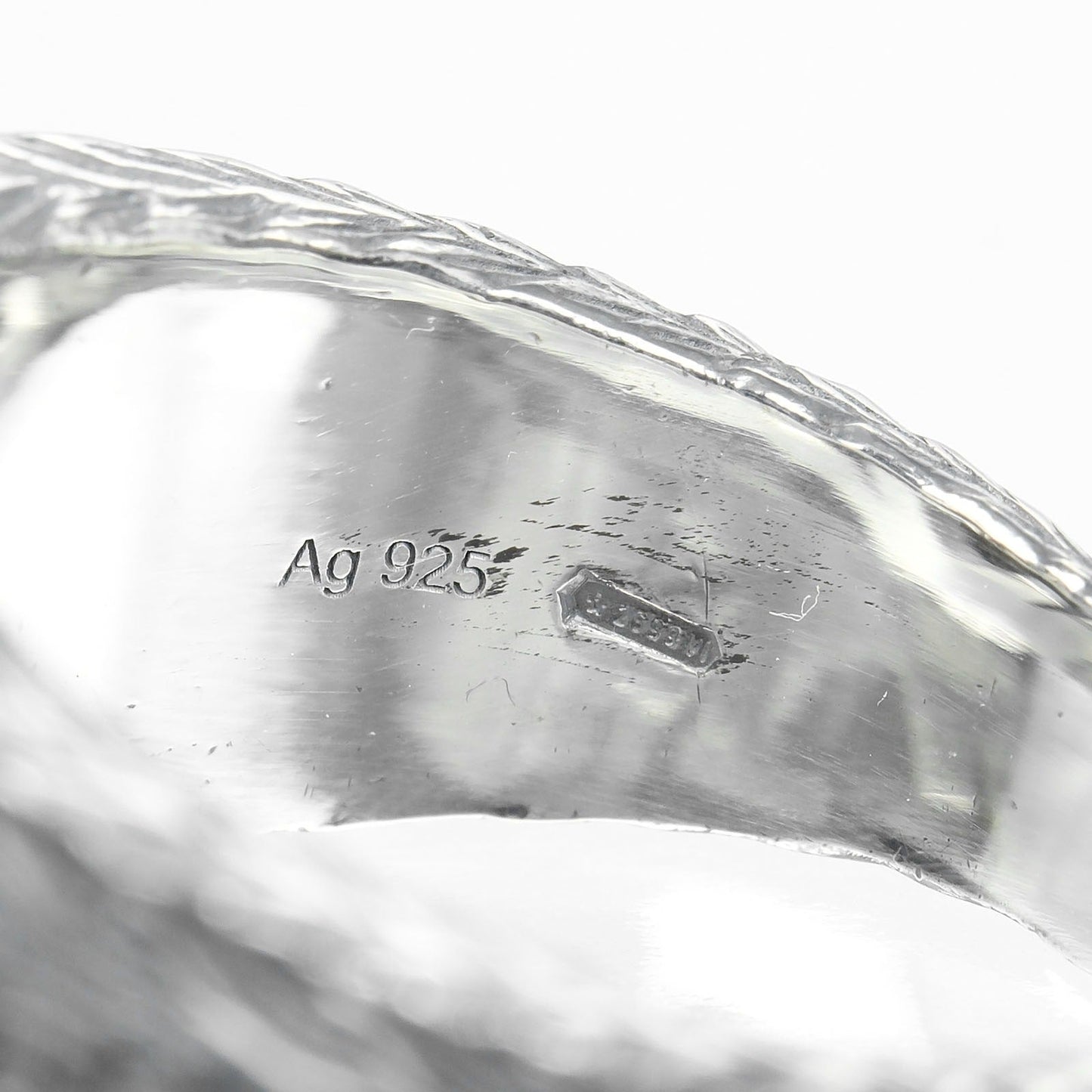 GUCCI Ring Silver925 Silver Interlocking G Arabesque mens 19 Used