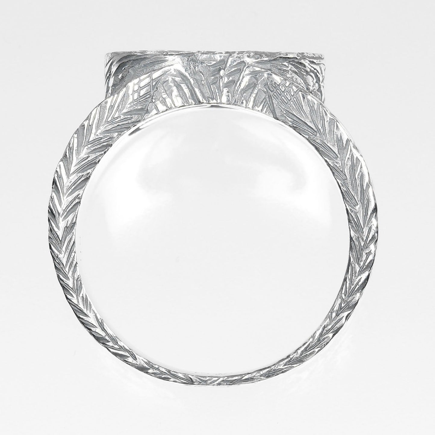 GUCCI Ring Silver925 Silver Interlocking G Arabesque mens 19 Used