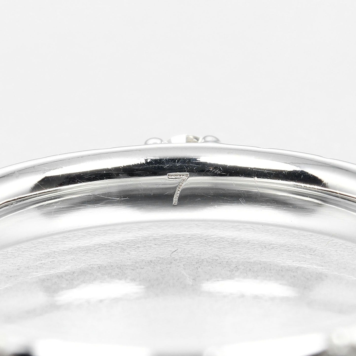 GUCCI Ring K18 White Gold, Diamond Silver Diamantissima Women 7 Used