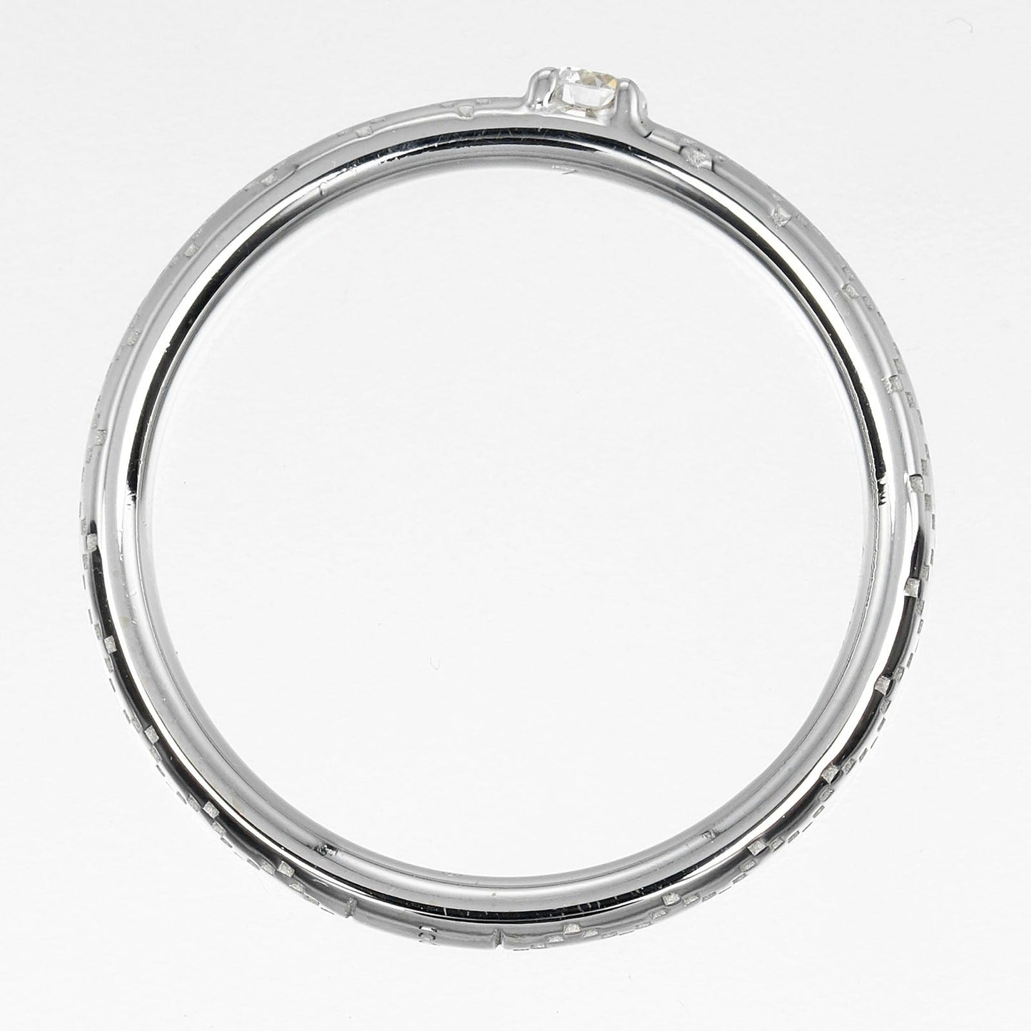 GUCCI Ring K18 White Gold, Diamond Silver Diamantissima Women 7 Used