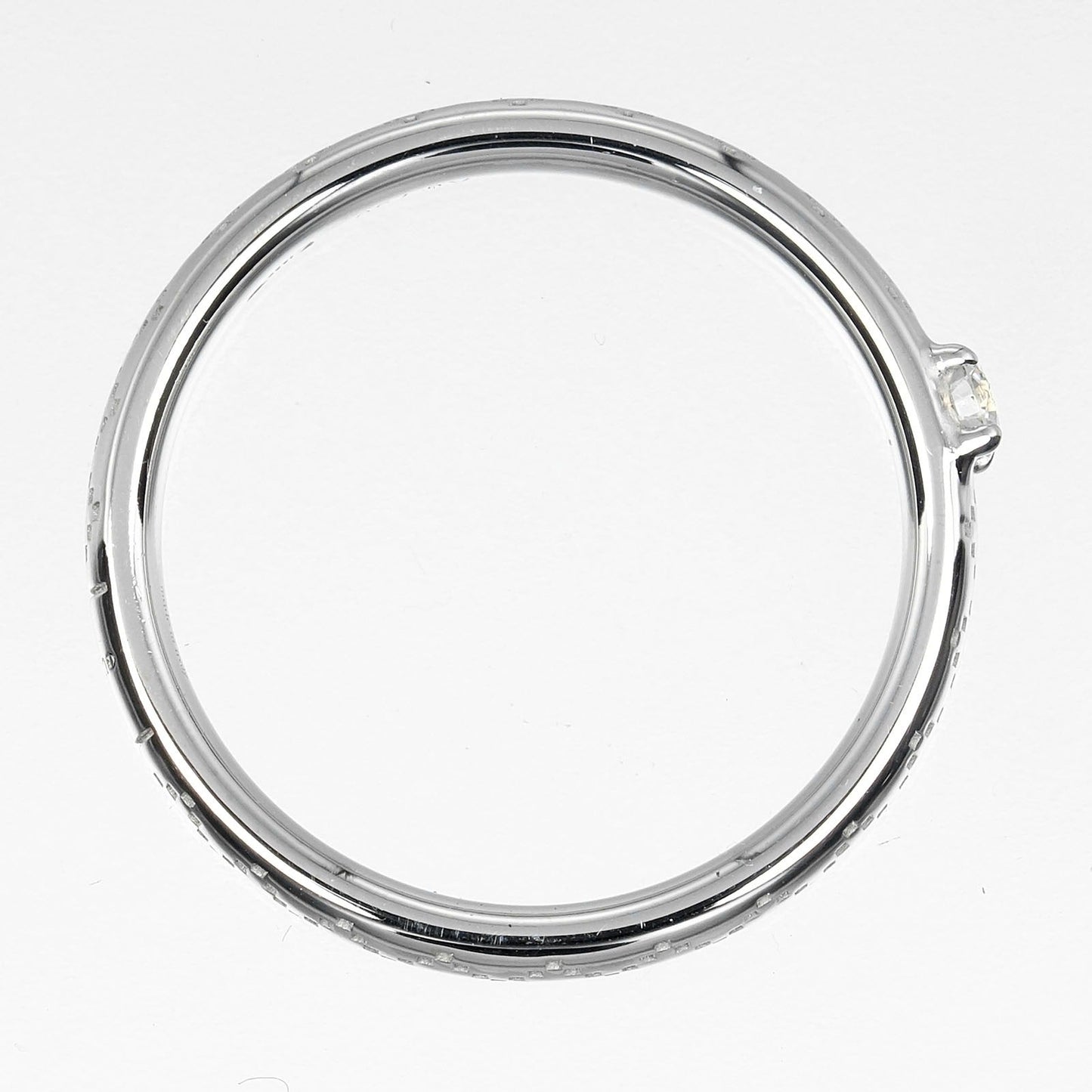 GUCCI Ring K18 White Gold, Diamond Silver Diamantissima Women 7 Used