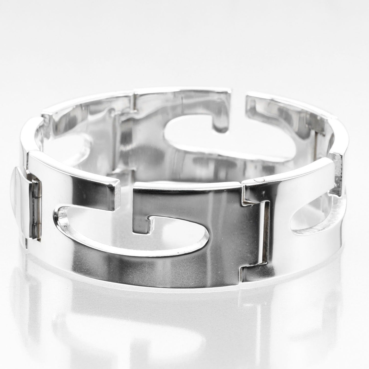 GUCCI bracelet Silver925 Silver Circumference of Wristaround6.7" G logo link Women Used