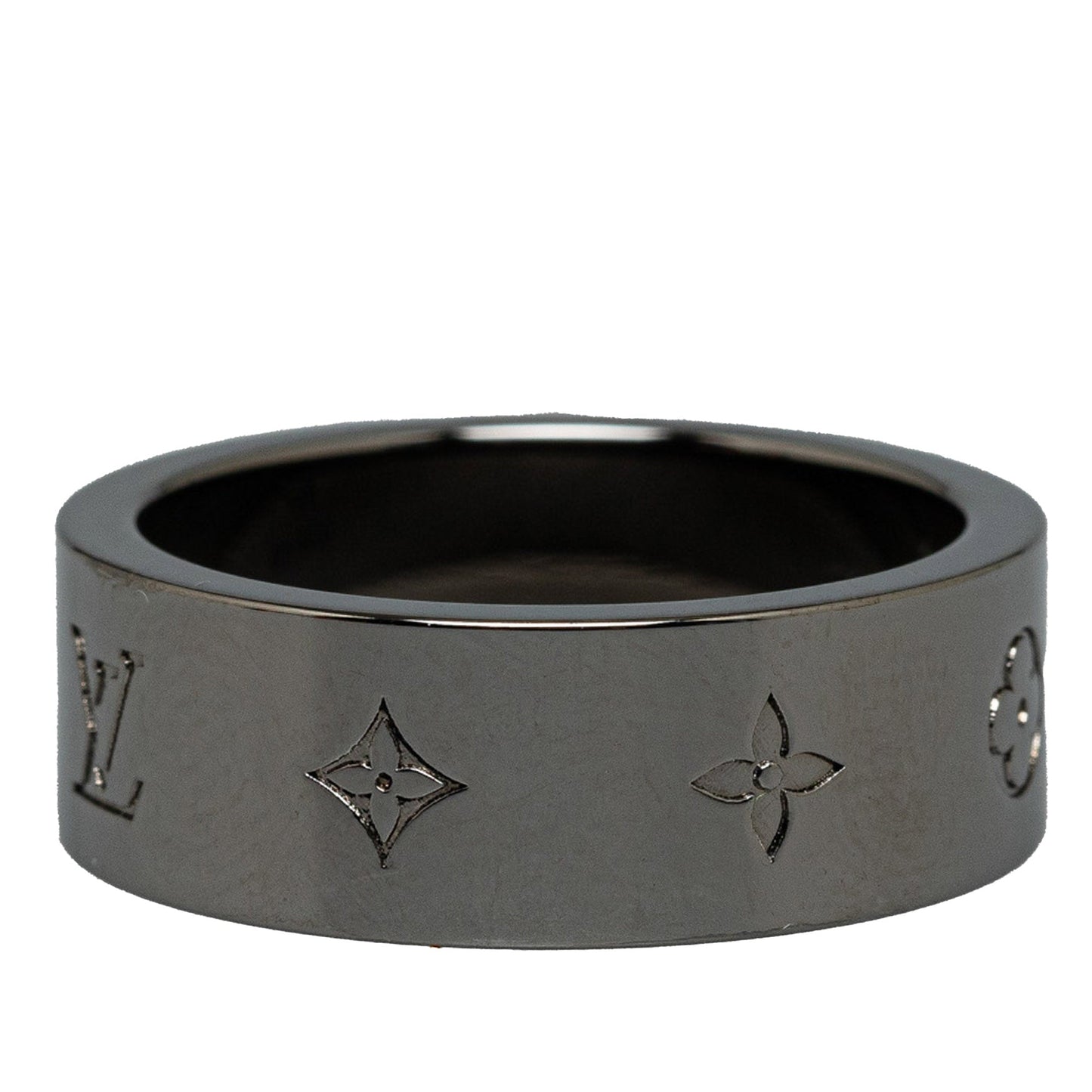 Gray Louis Vuitton LV Instinct Gunmetal Ring