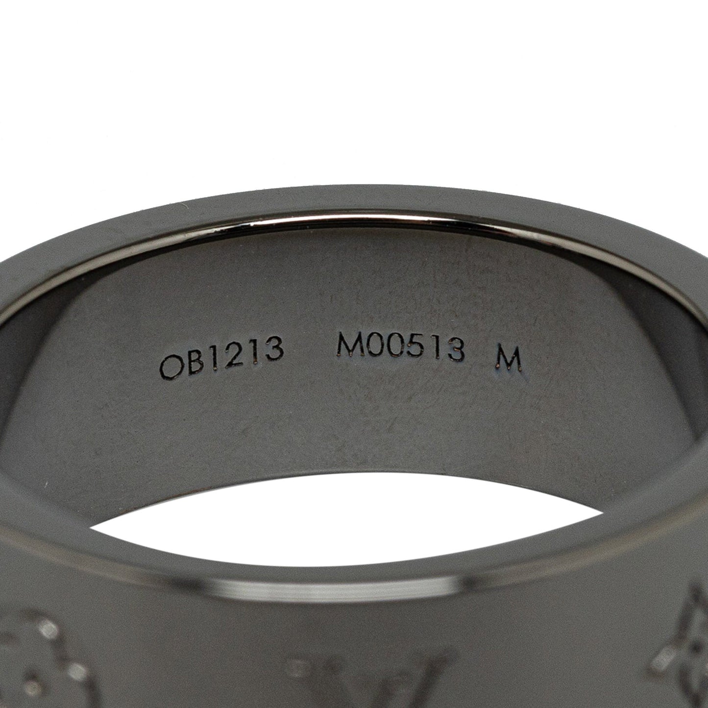 Gray Louis Vuitton LV Instinct Gunmetal Ring