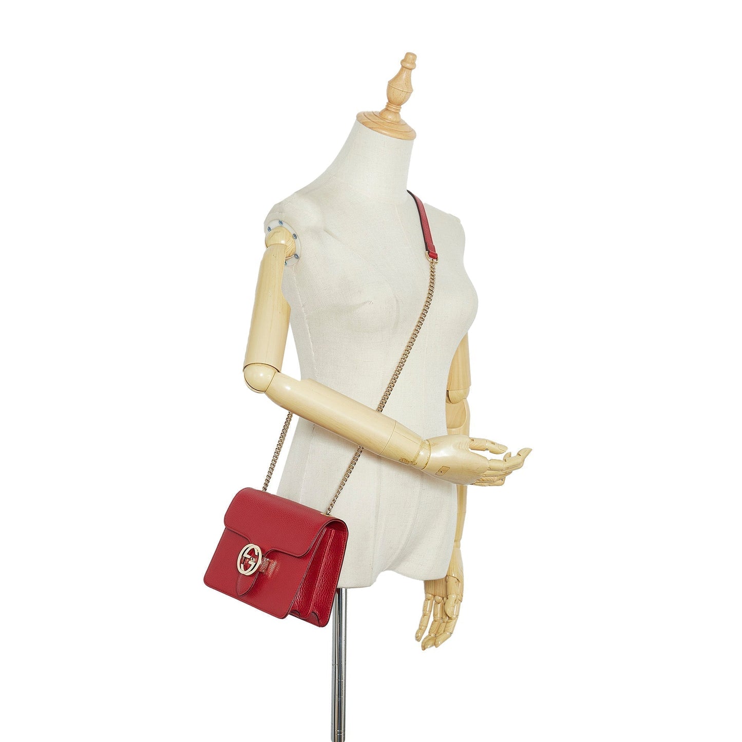 Gucci Interlocking G Red Dollar Calfskin