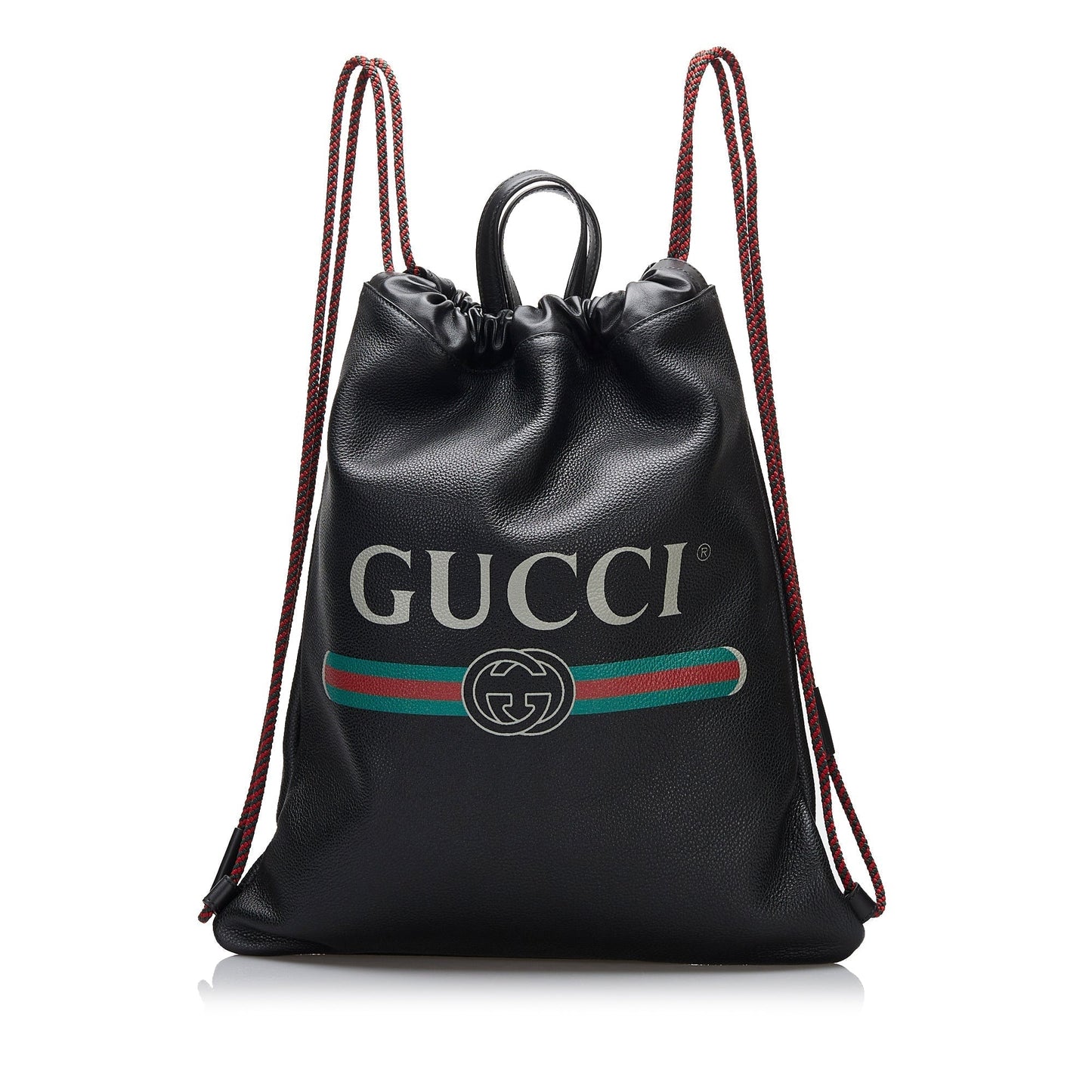 Gucci Logo Drawstring Backpack Black