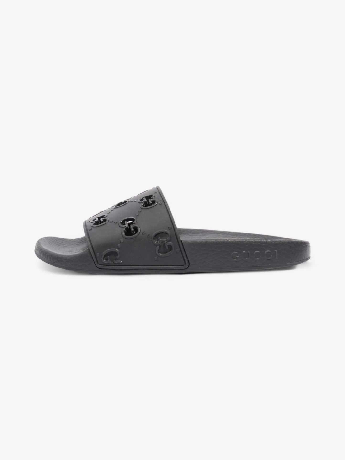 Gucci GG Slides Black Rubber EU 37 UK 4