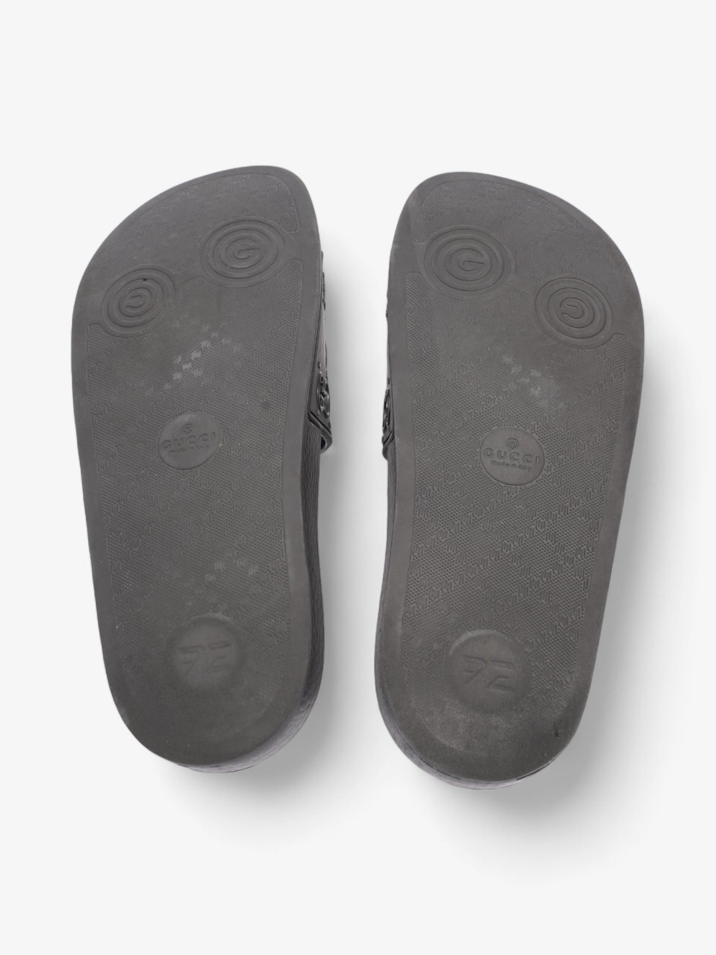 Gucci GG Slides Black Rubber EU 37 UK 4