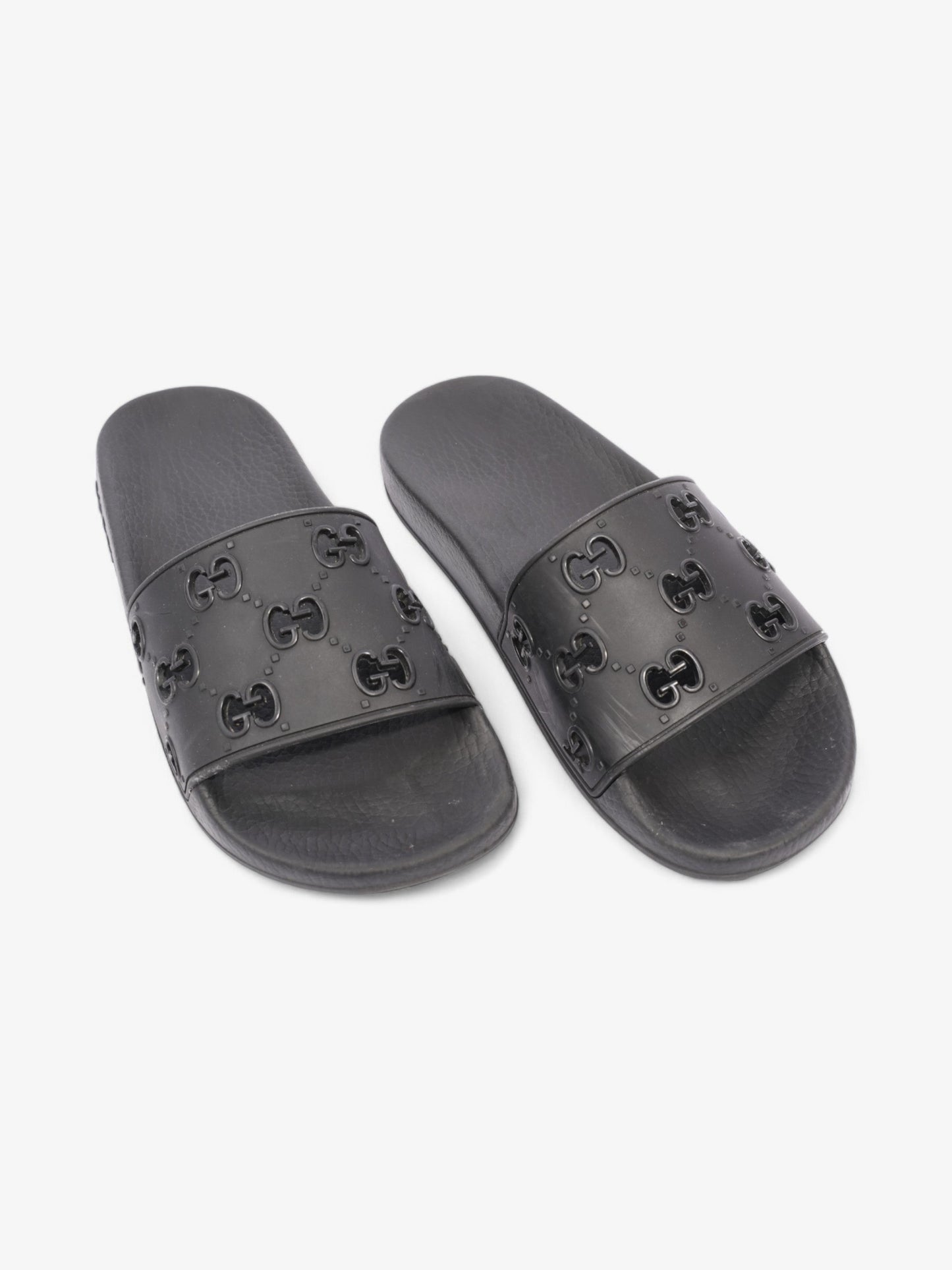 Gucci GG Slides Black Rubber EU 37 UK 4