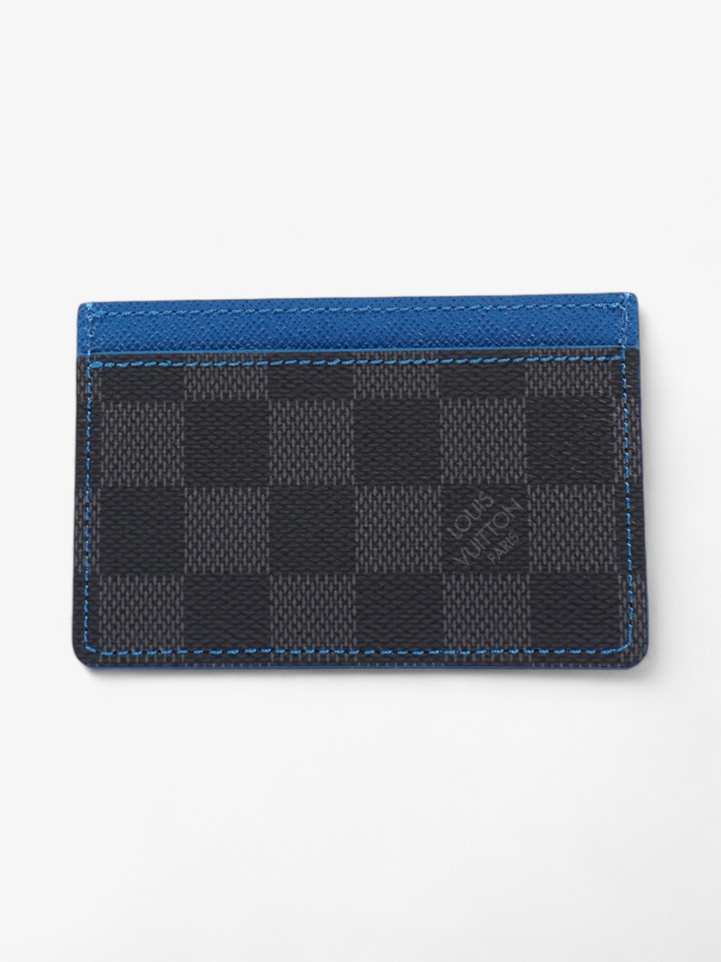Louis Vuitton Card Holder Damier Graphite / Blue Coated Canvas