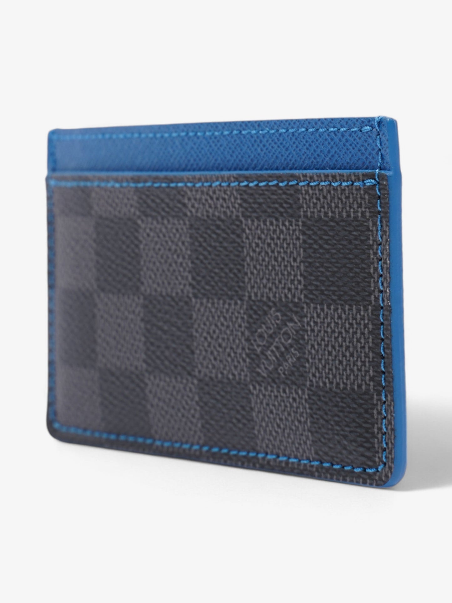 Louis Vuitton Card Holder Damier Graphite / Blue Coated Canvas