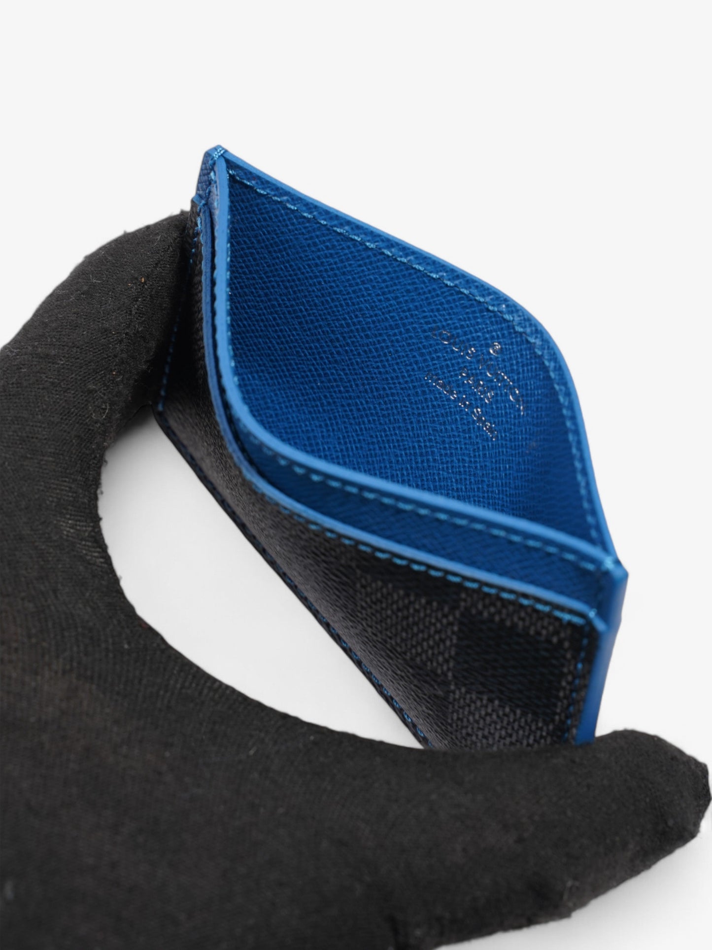 Louis Vuitton Card Holder Damier Graphite / Blue Coated Canvas