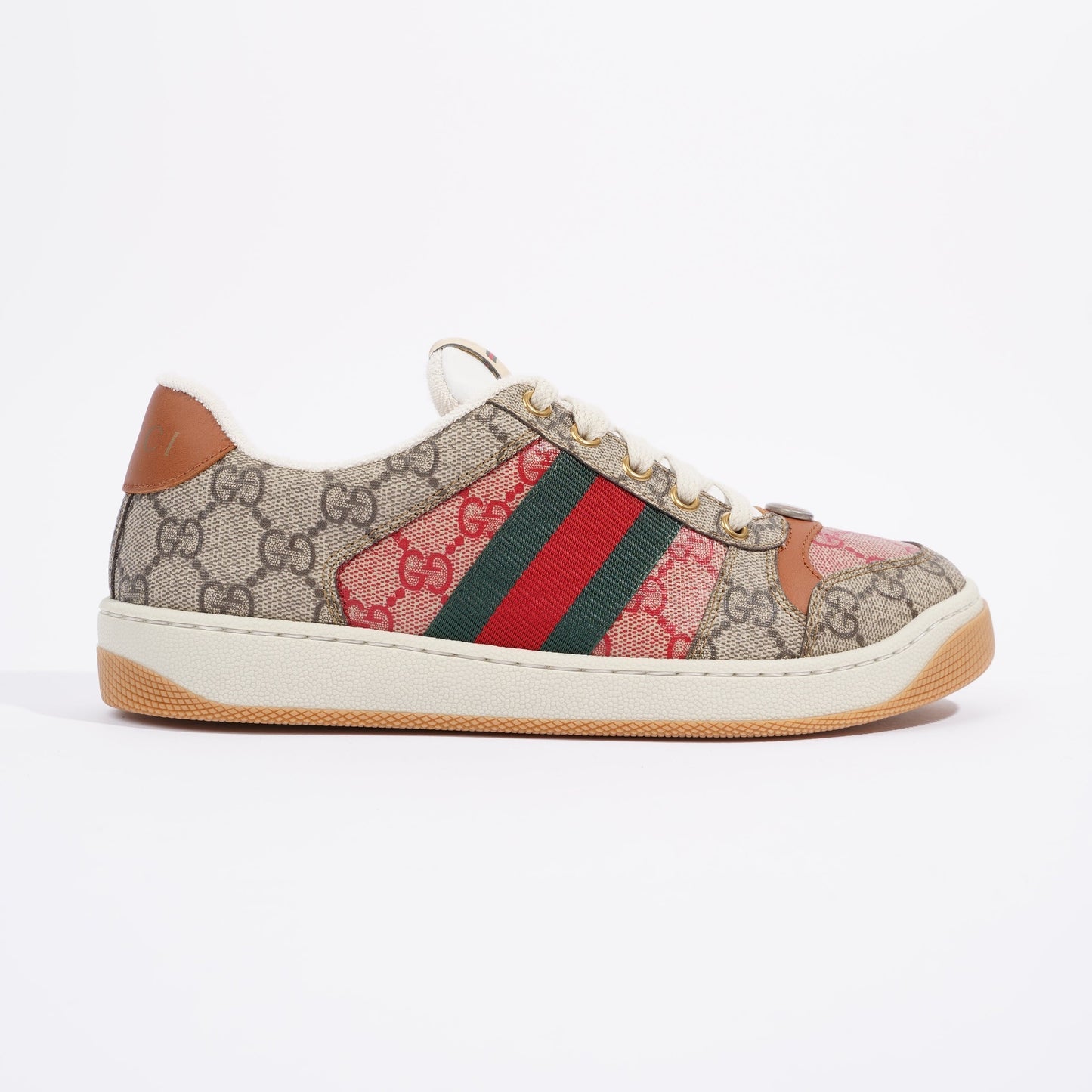 Gucci Screener Beige Monogram / Red Monogram / Brown Canvas EU 37 UK 4