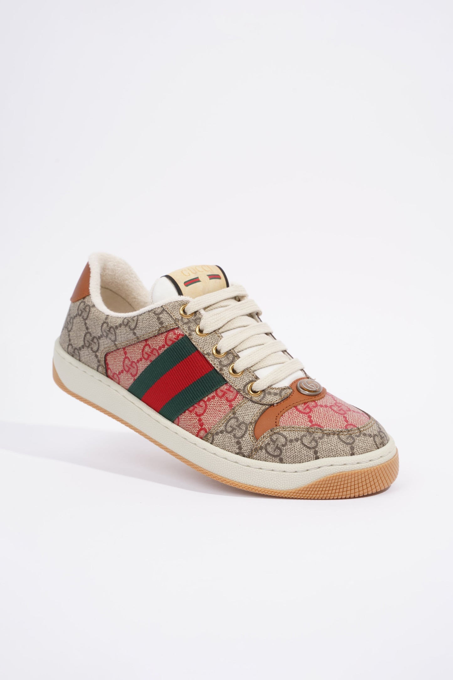 Gucci Screener Beige Monogram / Red Monogram / Brown Canvas EU 37 UK 4