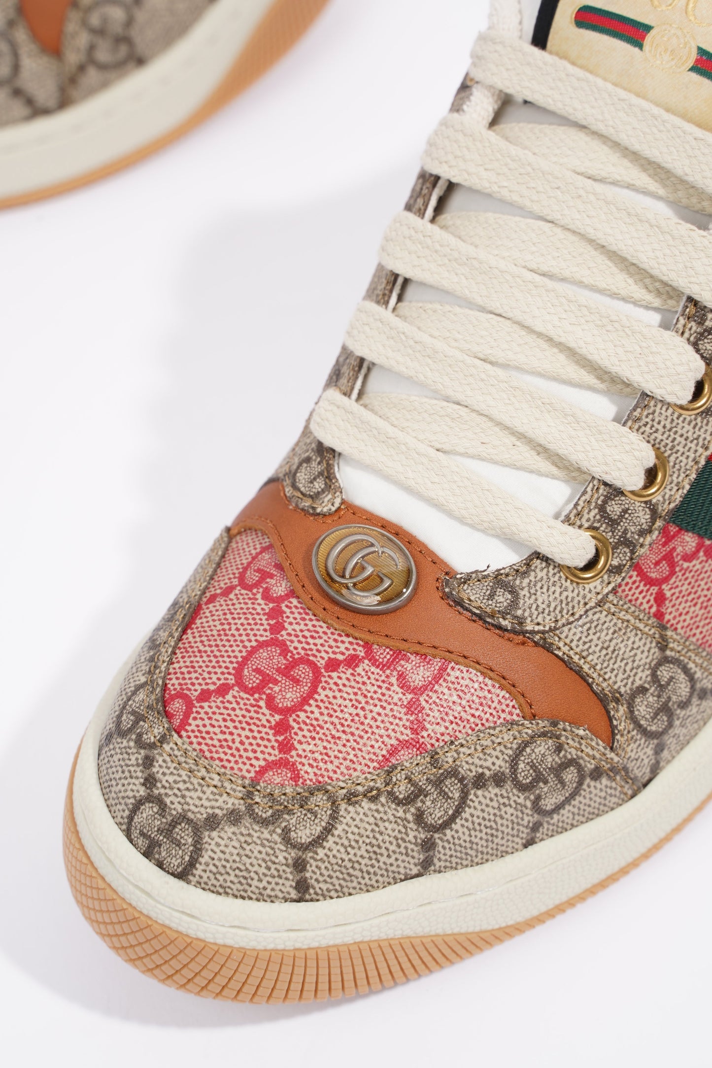 Gucci Screener Beige Monogram / Red Monogram / Brown Canvas EU 37 UK 4