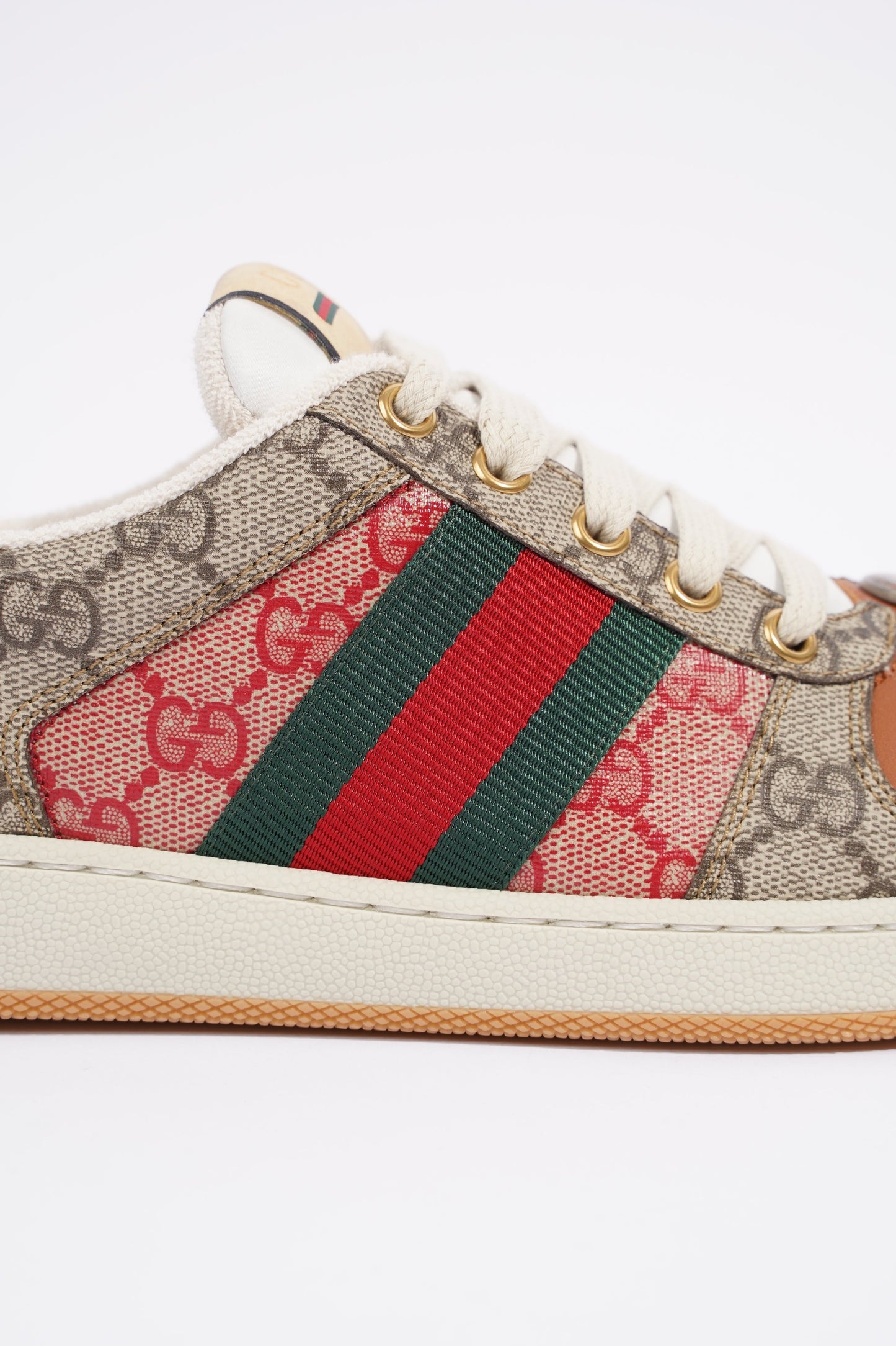 Gucci Screener Beige Monogram / Red Monogram / Brown Canvas EU 37 UK 4