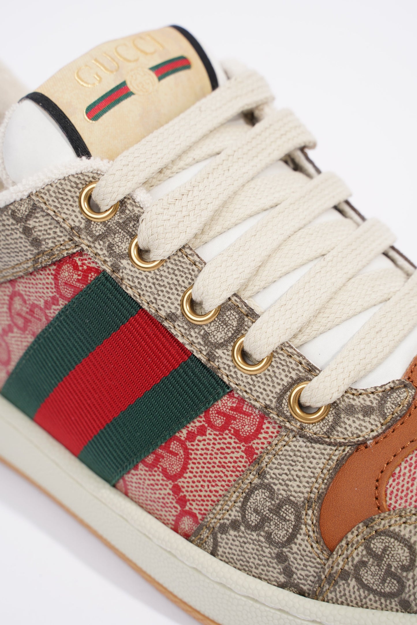 Gucci Screener Beige Monogram / Red Monogram / Brown Canvas EU 37 UK 4