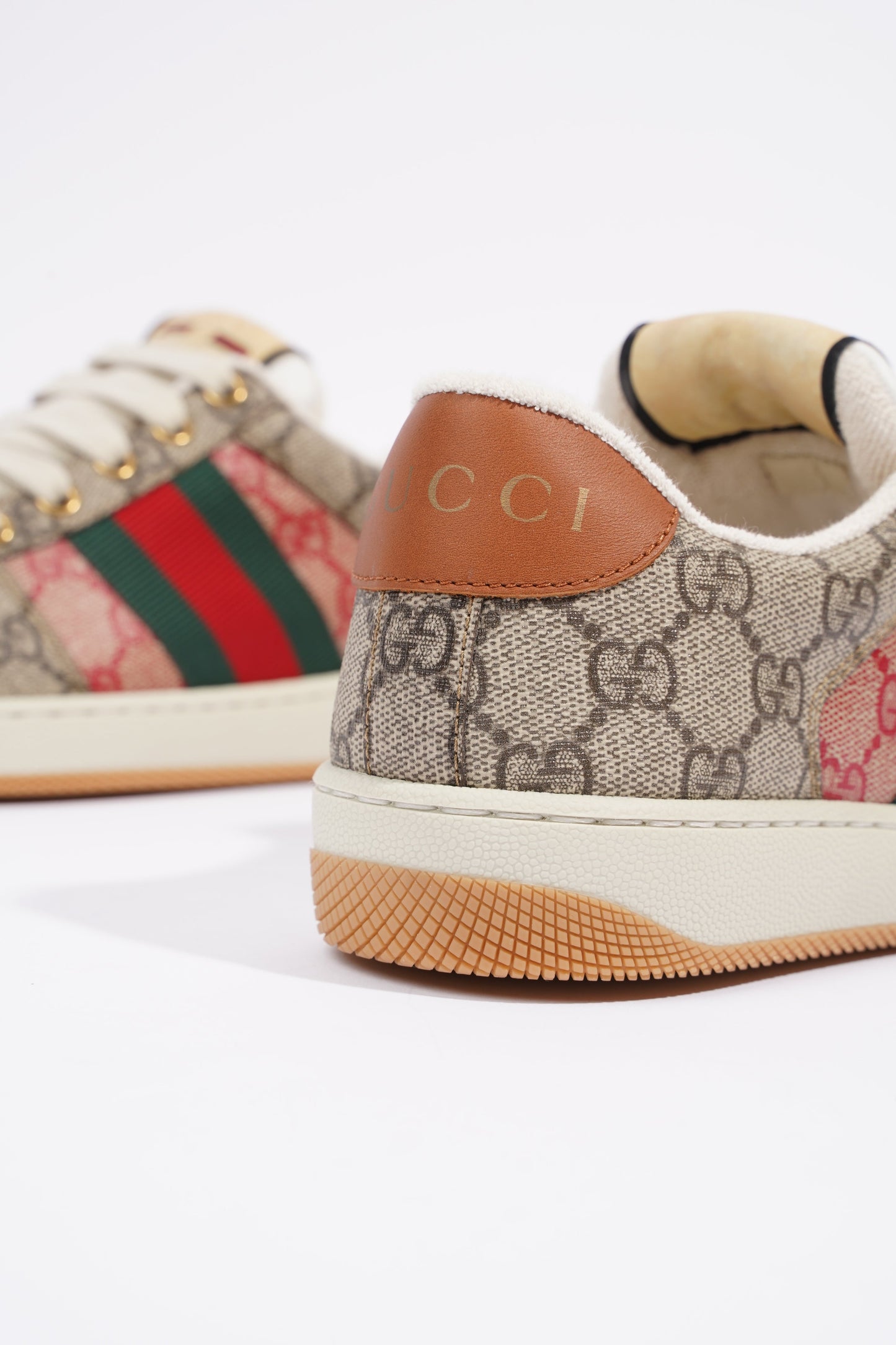 Gucci Screener Beige Monogram / Red Monogram / Brown Canvas EU 37 UK 4