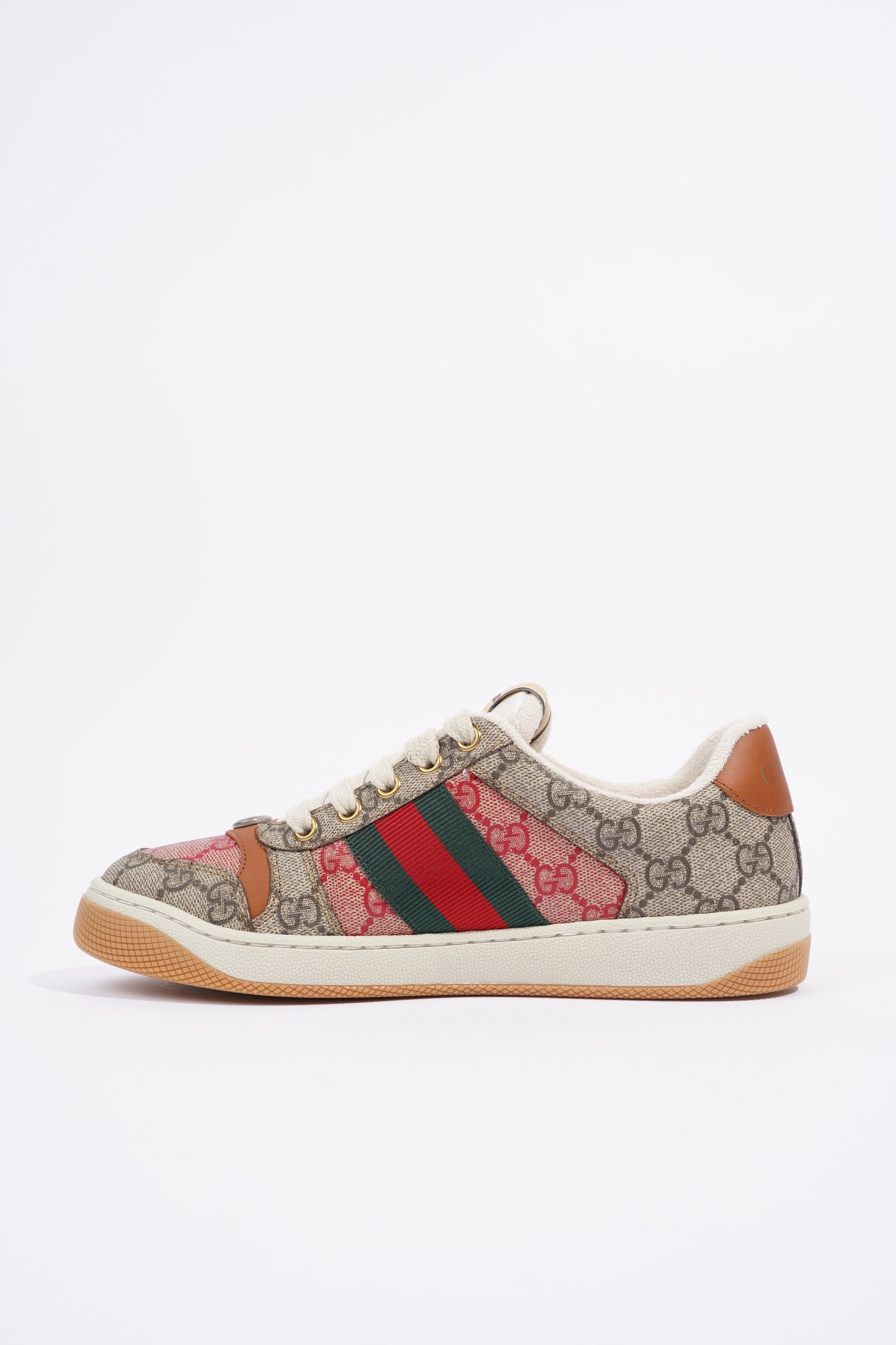 Gucci Screener Beige Monogram / Red Monogram / Brown Canvas EU 37 UK 4