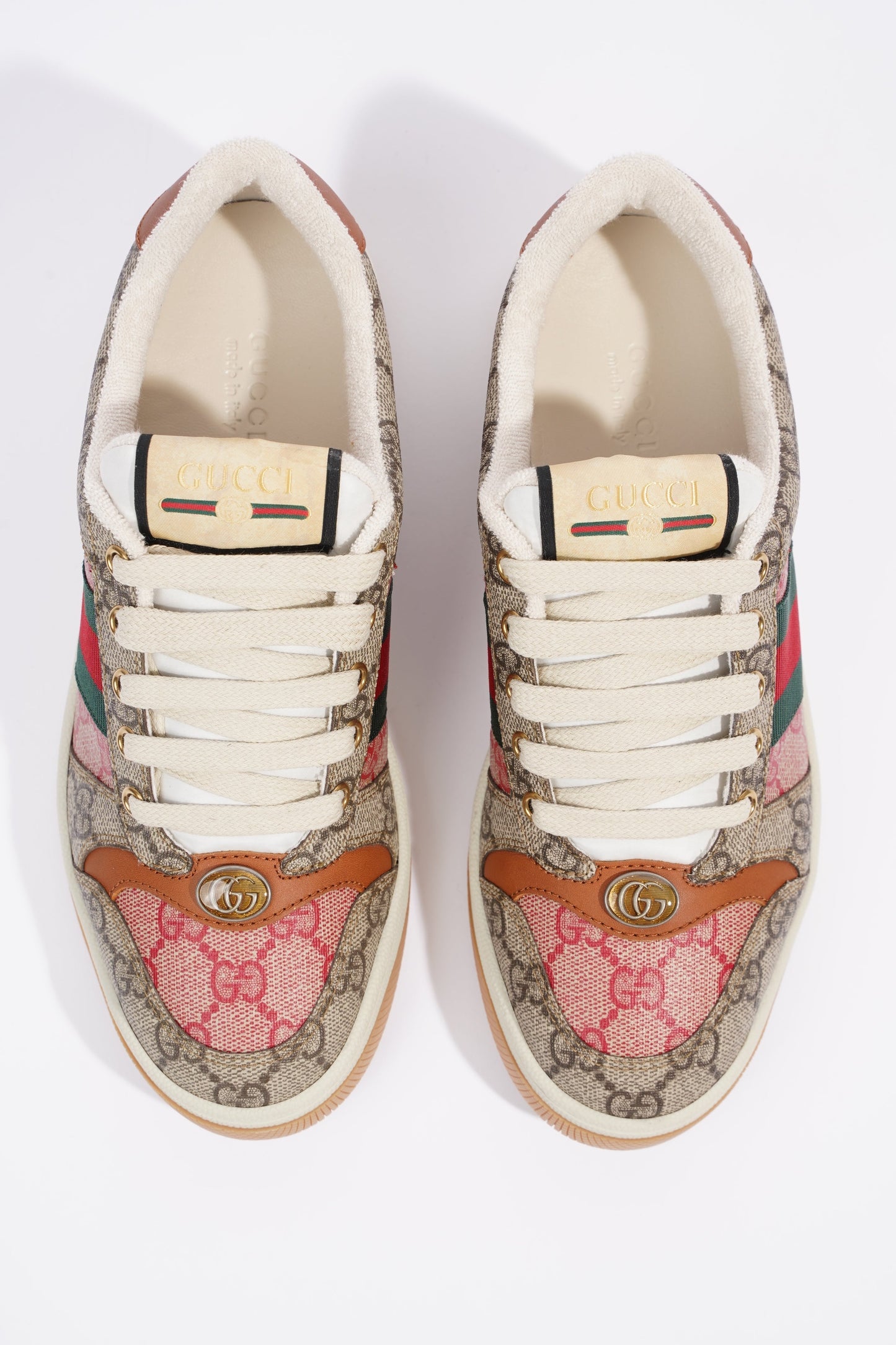 Gucci Screener Beige Monogram / Red Monogram / Brown Canvas EU 37 UK 4