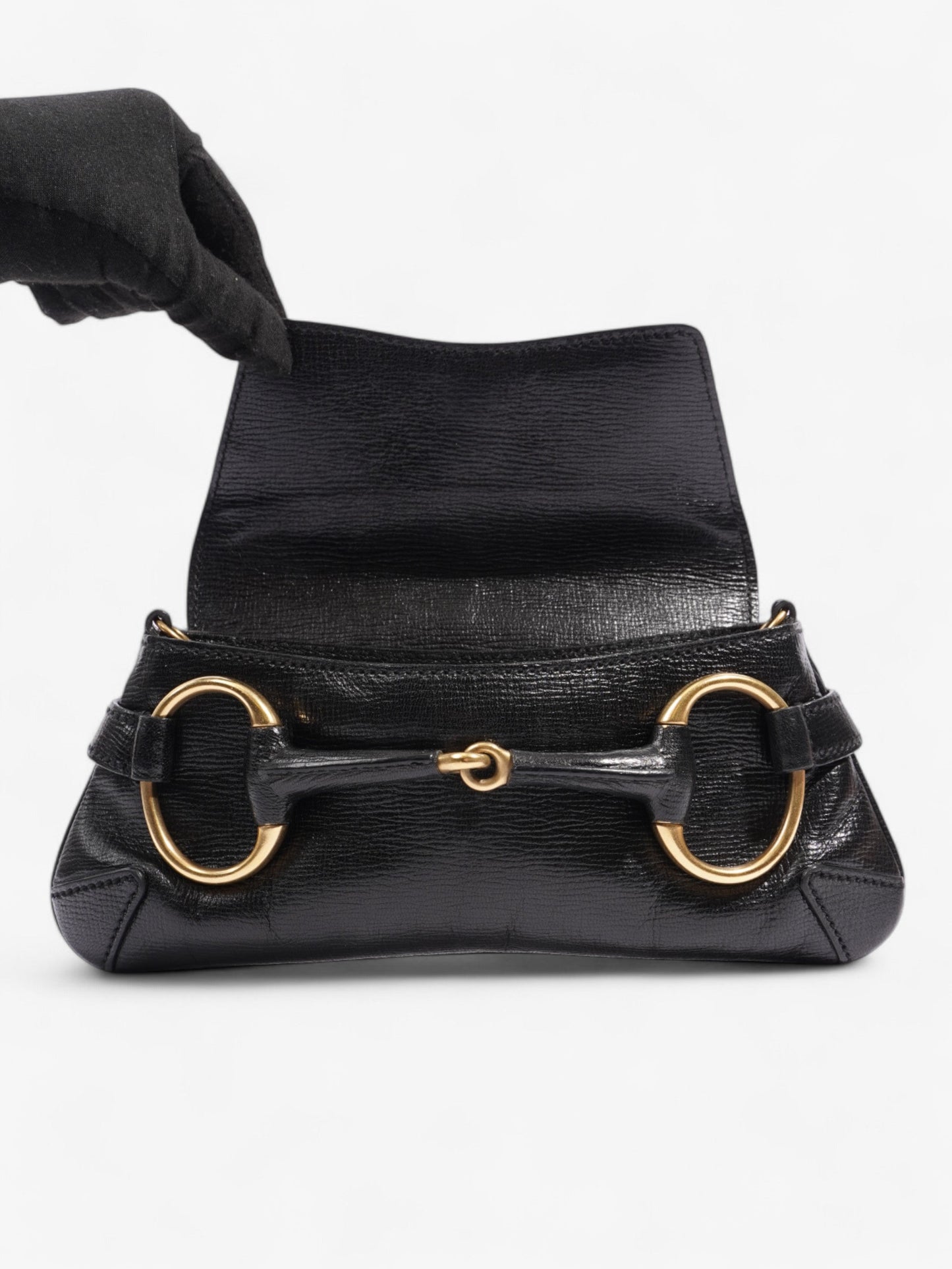Gucci Horsebit Clutch Black Leather