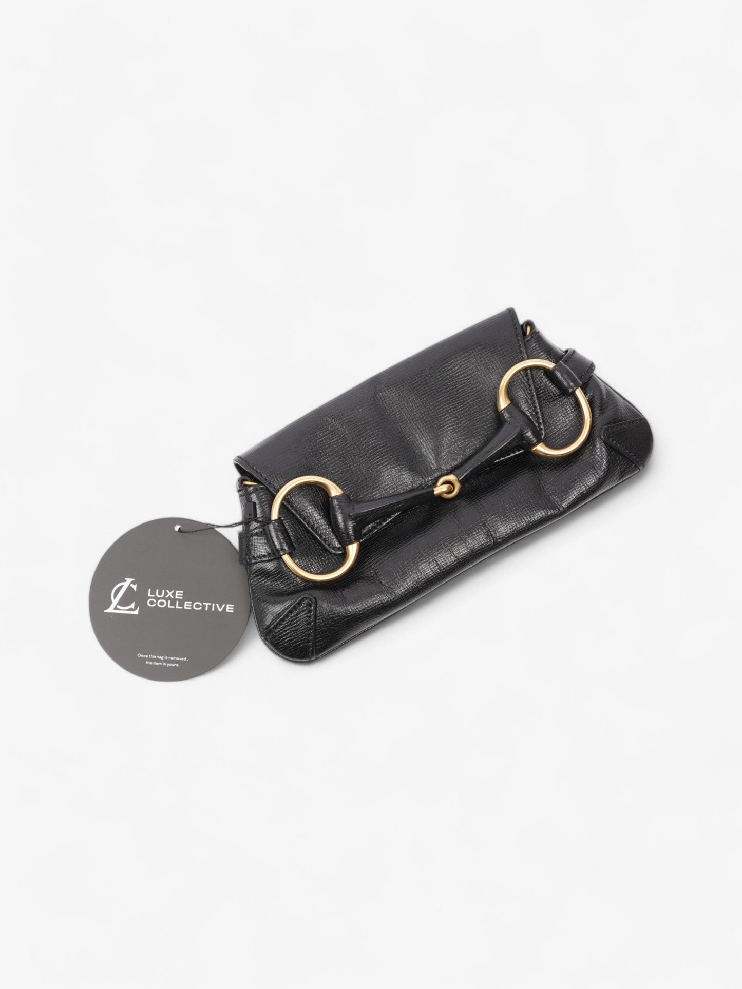 Gucci Horsebit Clutch Black Leather