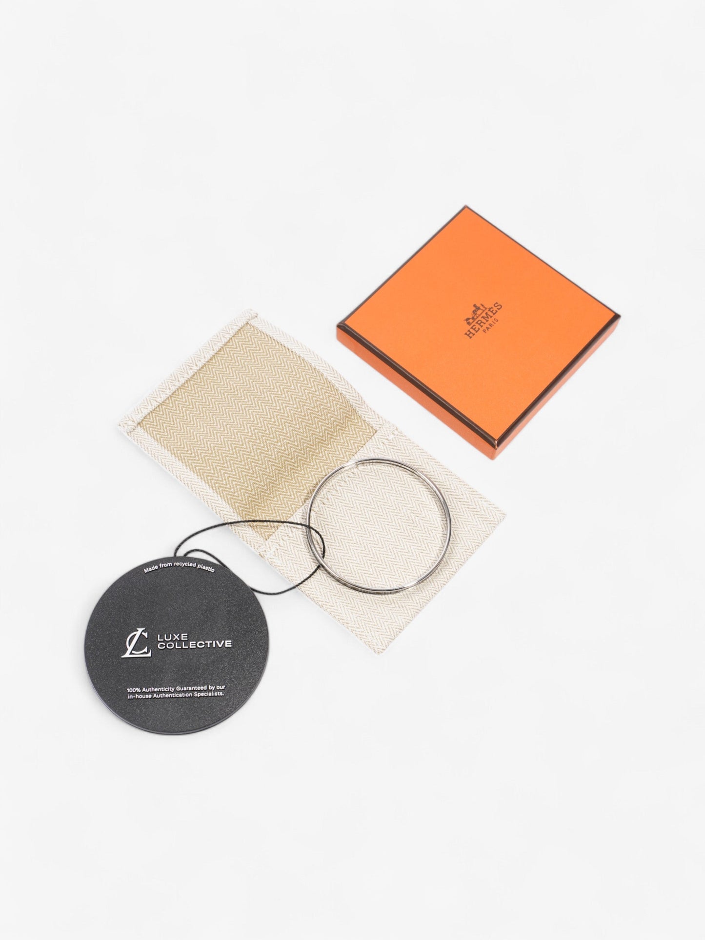 Hermes Uni Bangle Black / Palladium Palladium 65
