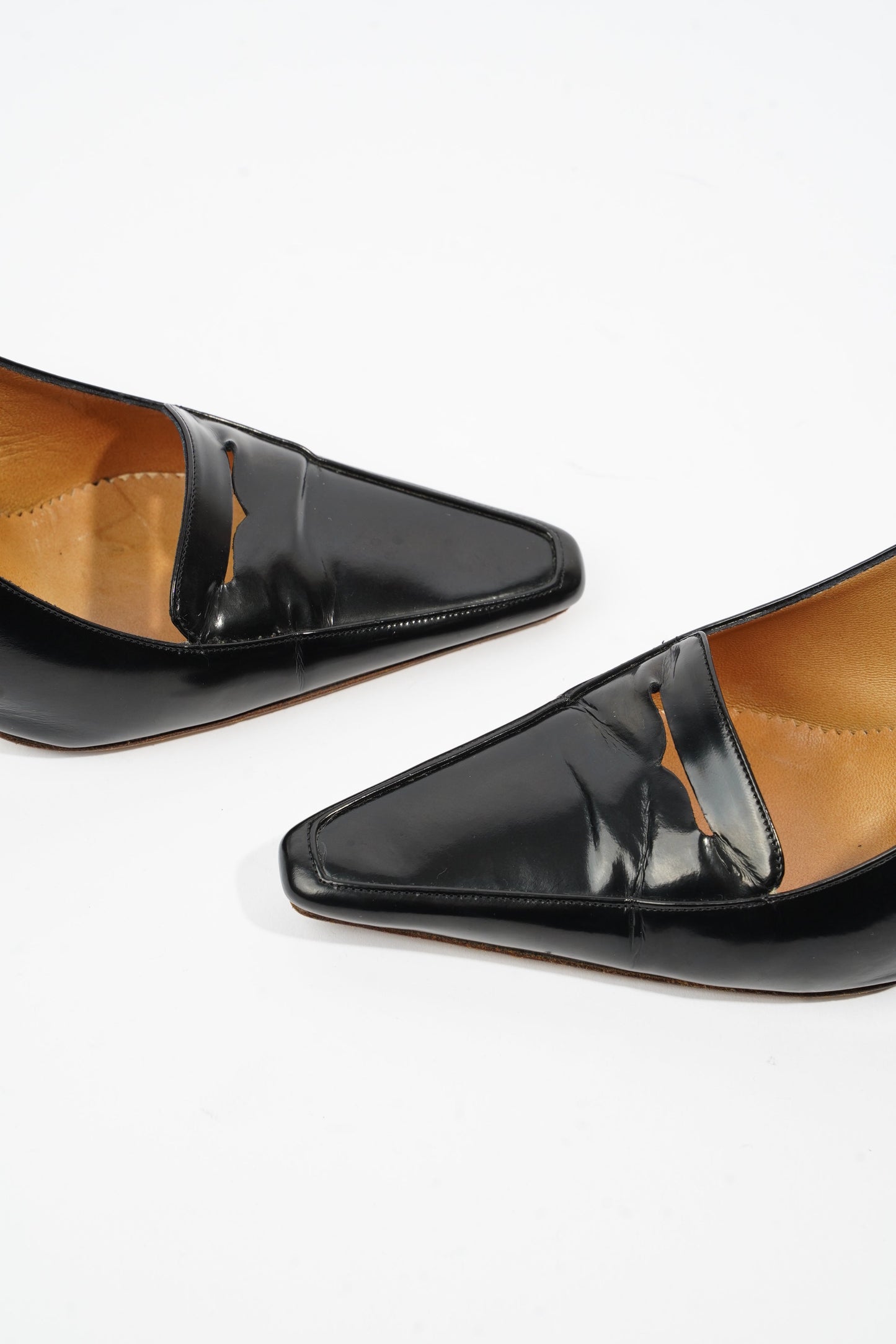 Gucci Slingback Heel 70 Black Leather EU 38 UK 5