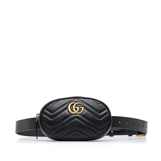 Gucci GG Marmont Belt Bag Black Matelassé