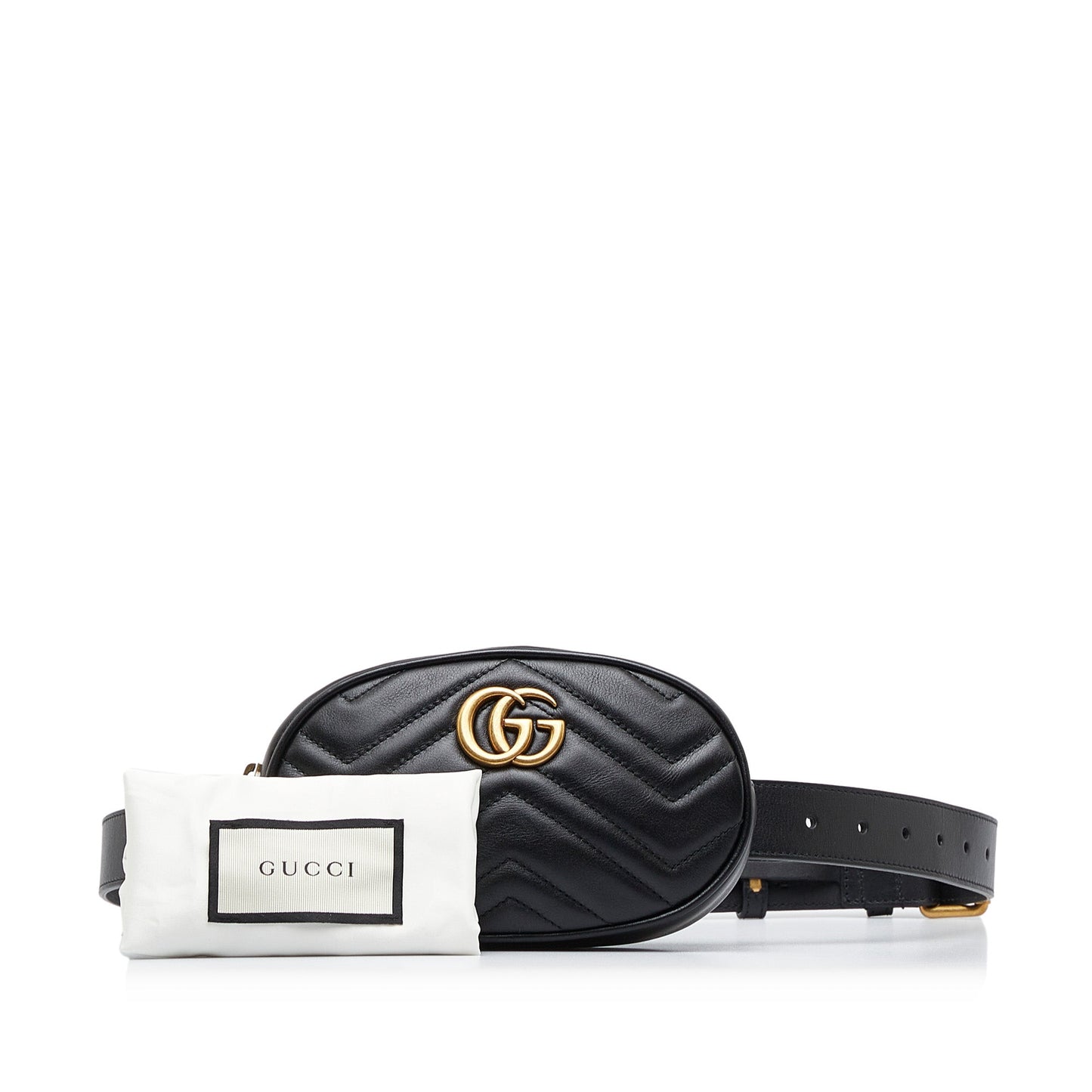 Gucci GG Marmont Belt Bag Black Matelassé