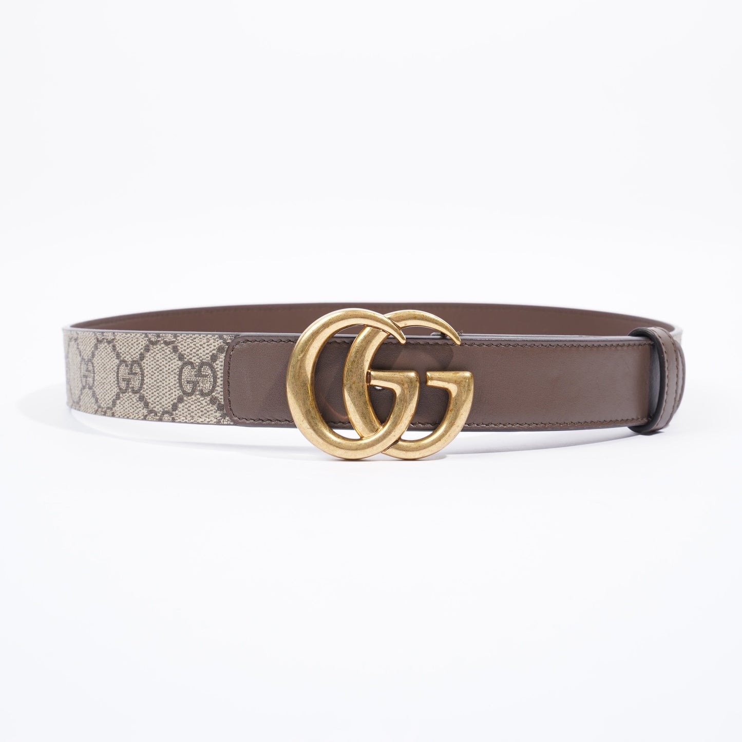 Gucci GG Marmont Reversible Belt GG Supreme / Brown Leather Leather 75cm 30"