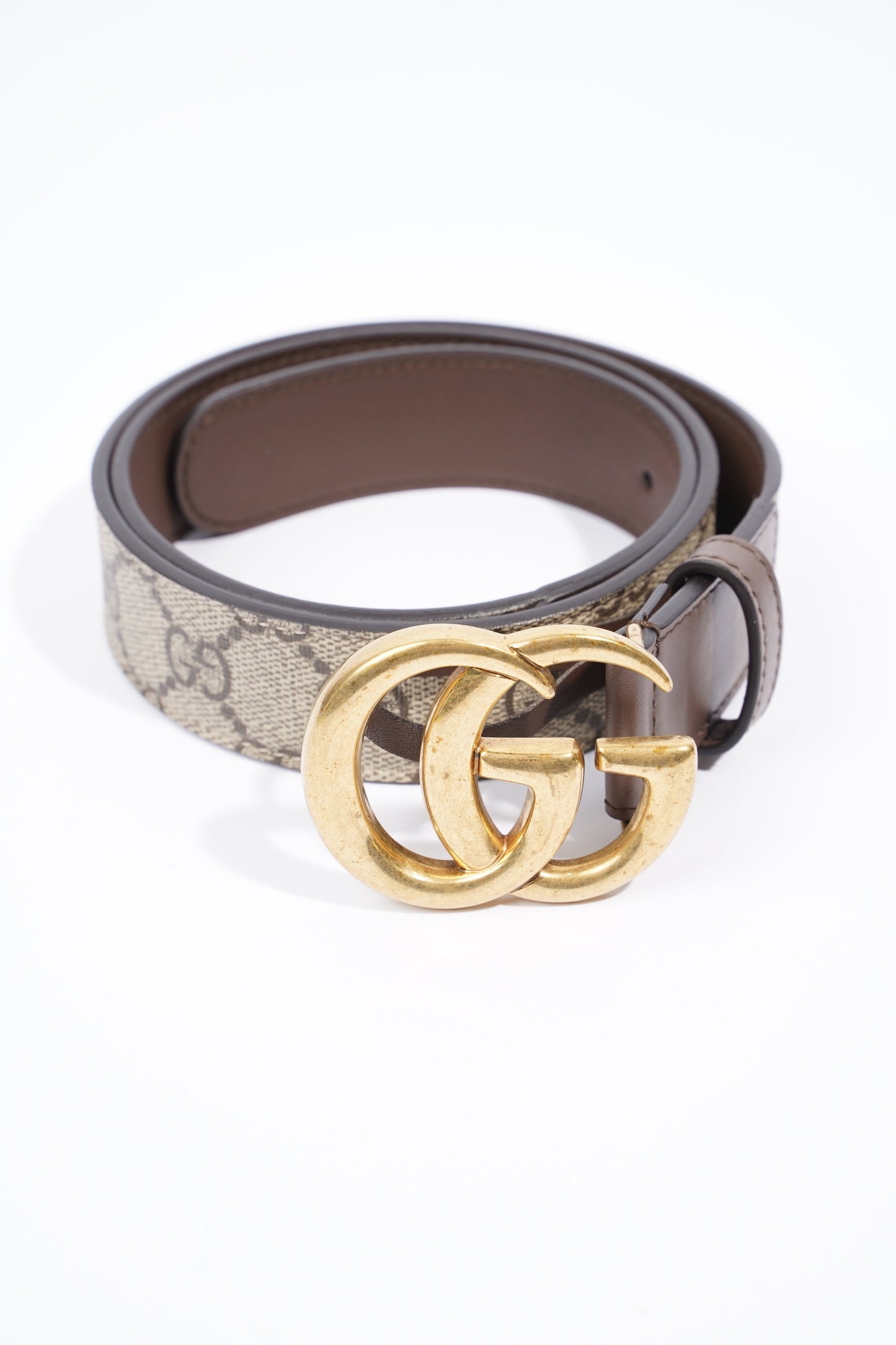 Gucci GG Marmont Reversible Belt GG Supreme / Brown Leather Leather 75cm 30"