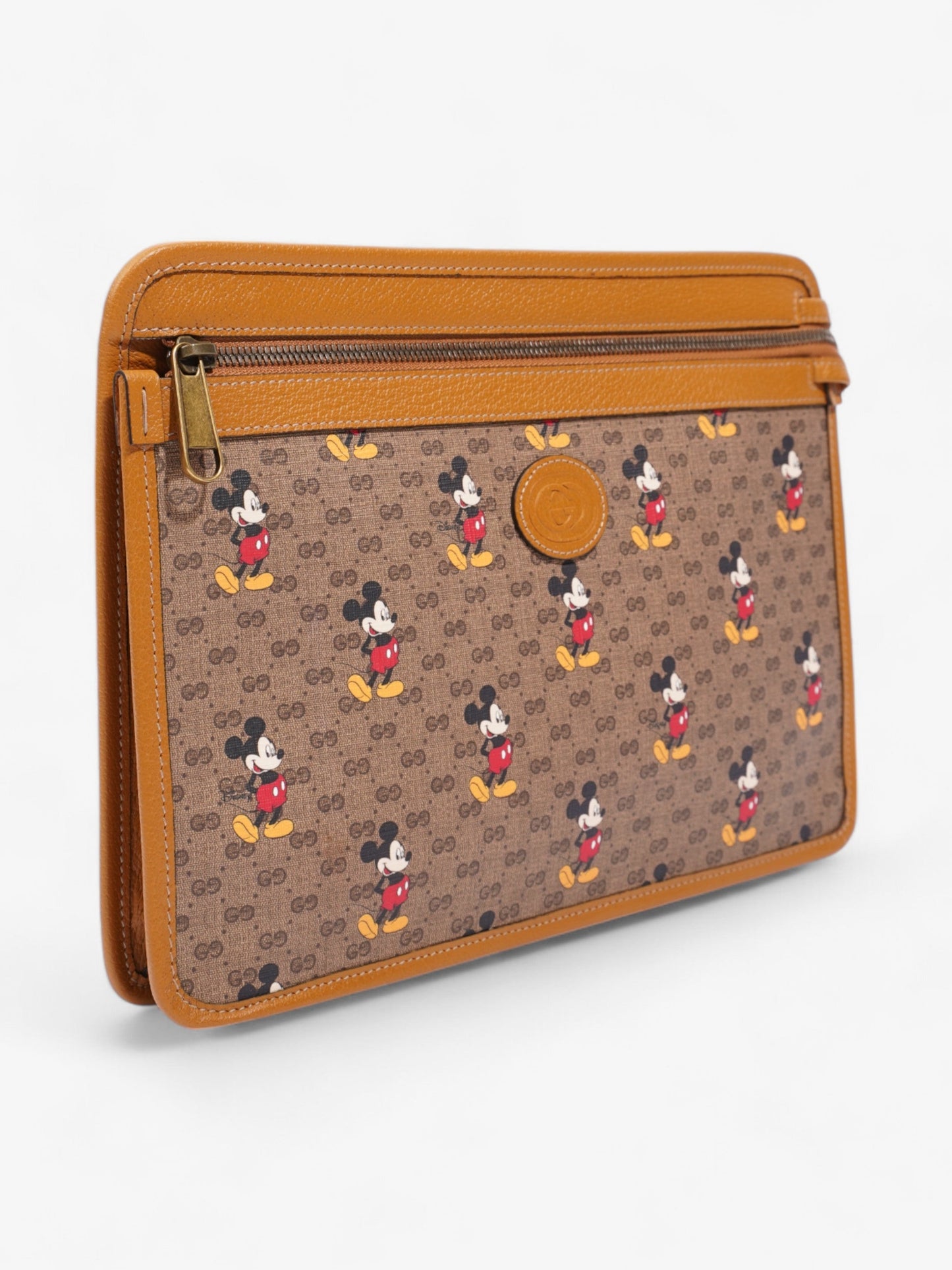 Gucci x Disney Clutch GG Supreme / Tan Coated Canvas