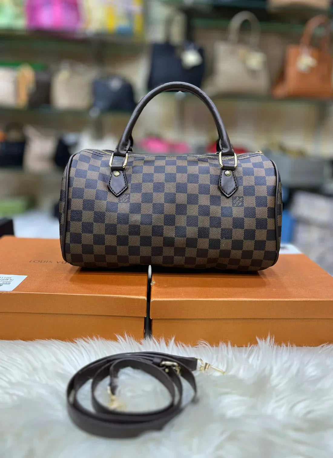 Louis Vuitton Duffel Bag - Premium Travel Companion (Brown/Black)