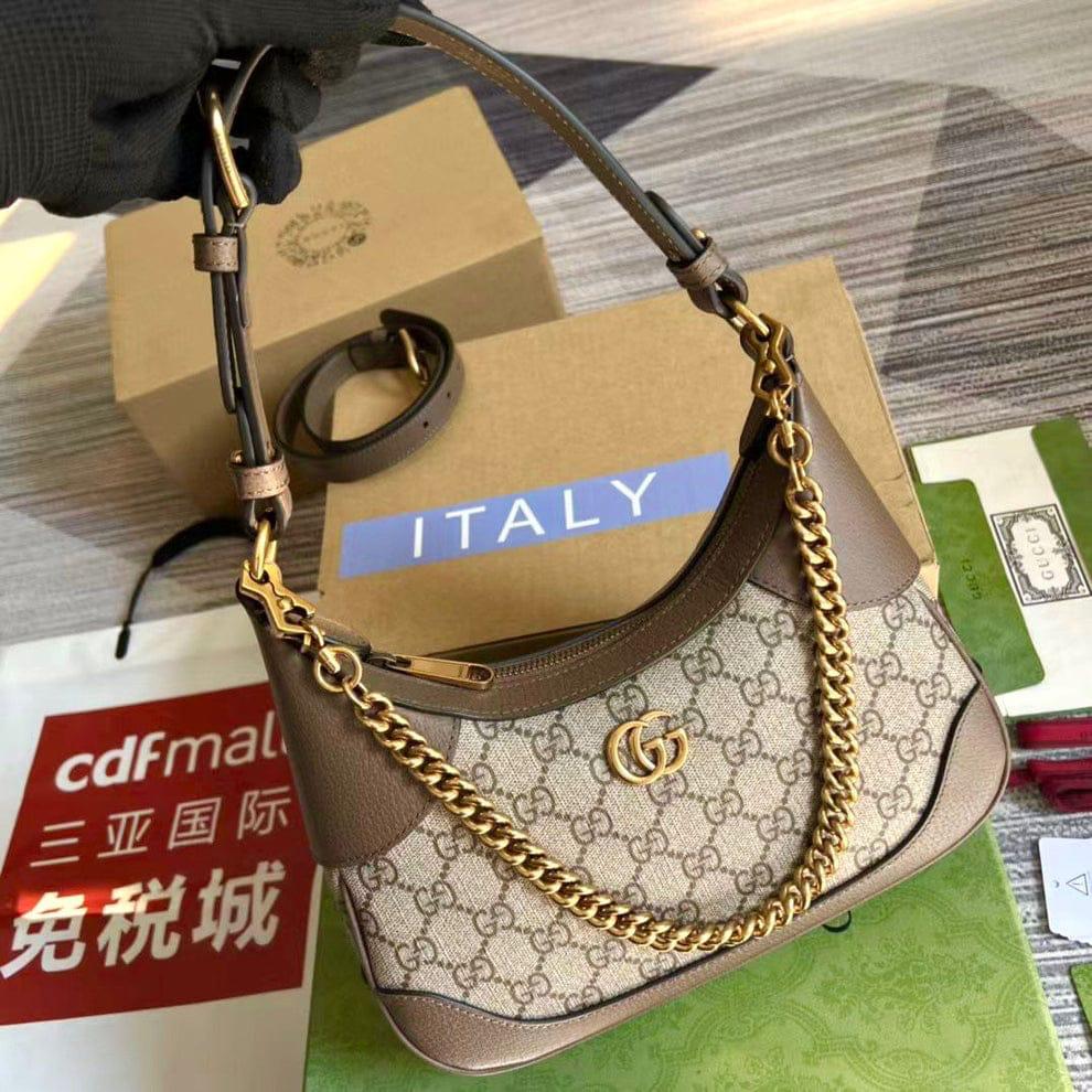 Gucci High-Quality Women Bag – Stylish Crossbody with Brand Accessories (Dual Brown)