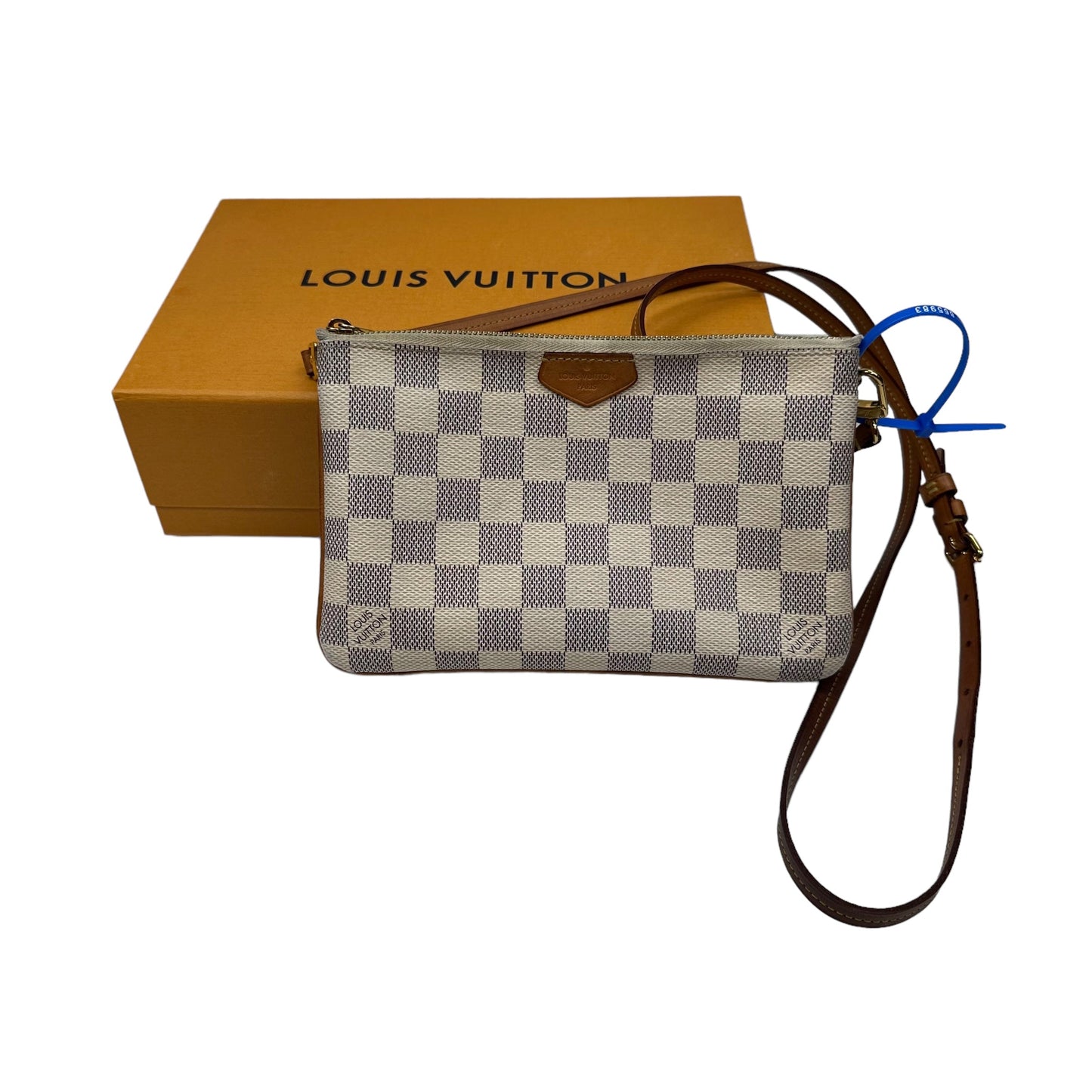 CREAM CROSSBODY Luxury DESIGNER by Louis Vuitton Size:SMALL