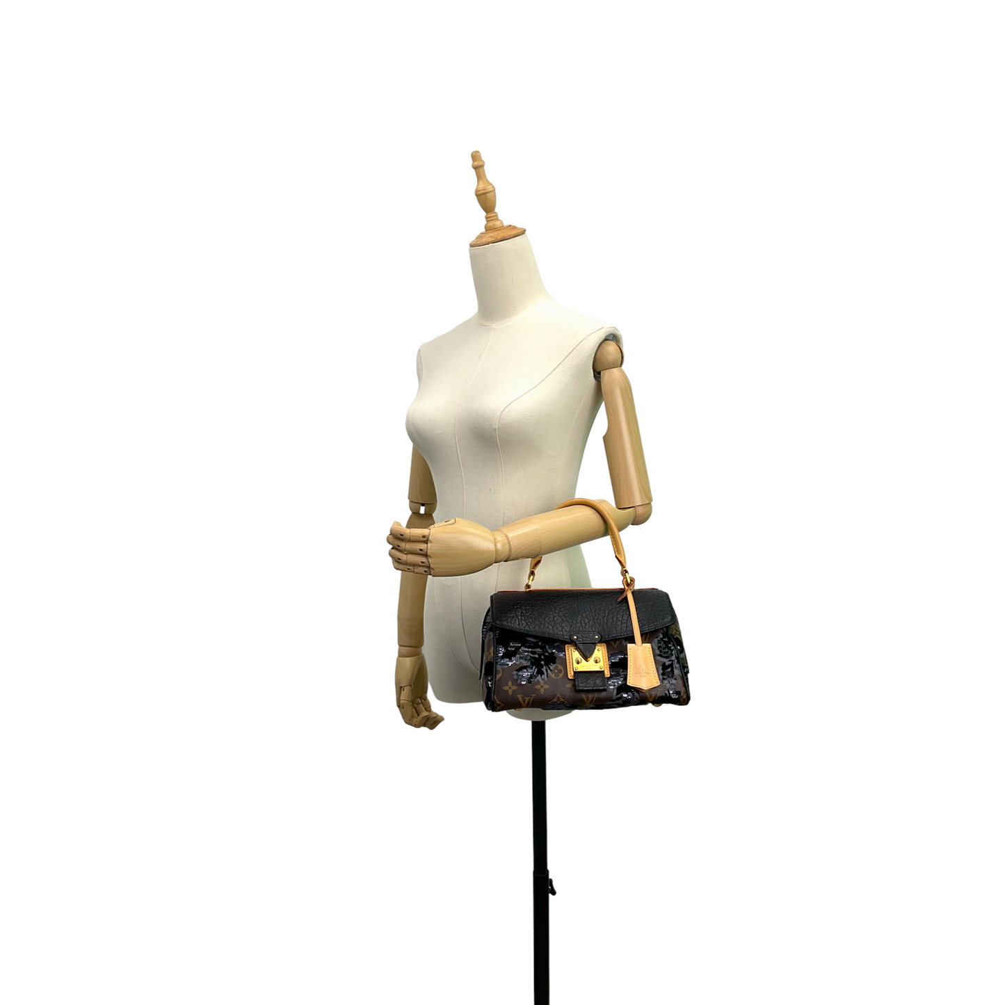 LOUIS VUITTON Carrousel Fleur de Jais Monogram Canvas Bag