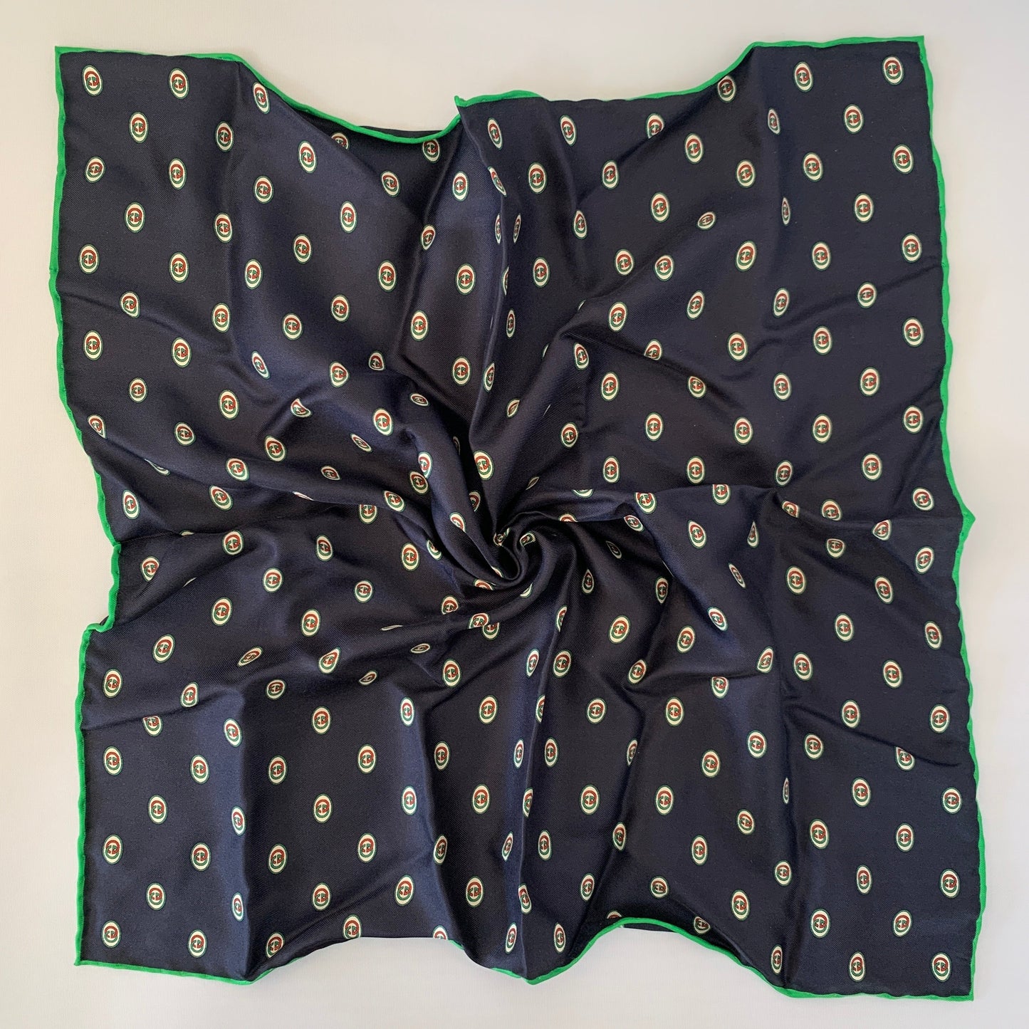 Gucci Interlocking GG Print Pocket Square in Midnight Blue