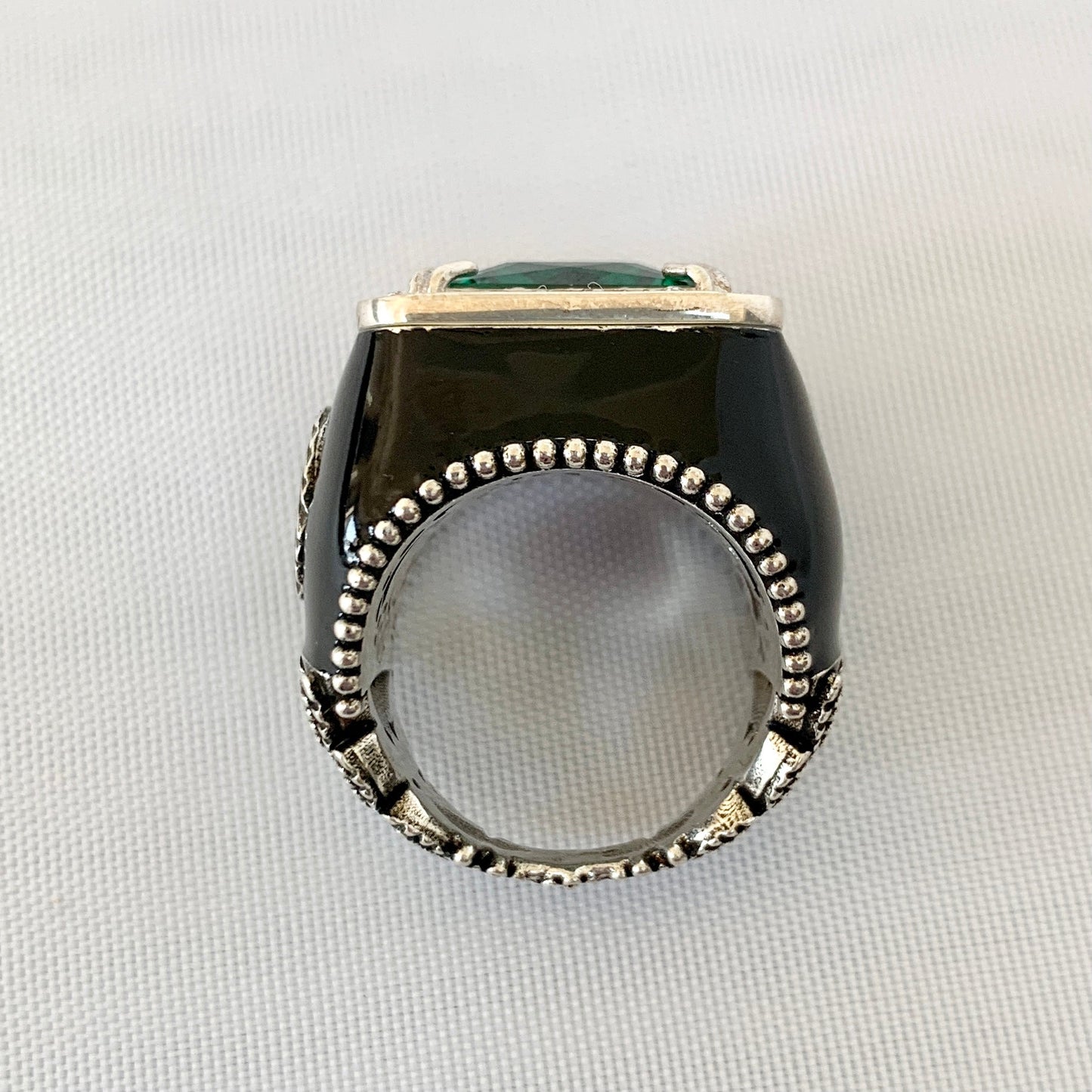 Gucci GG Crystal-embellished Signet Ring in Green