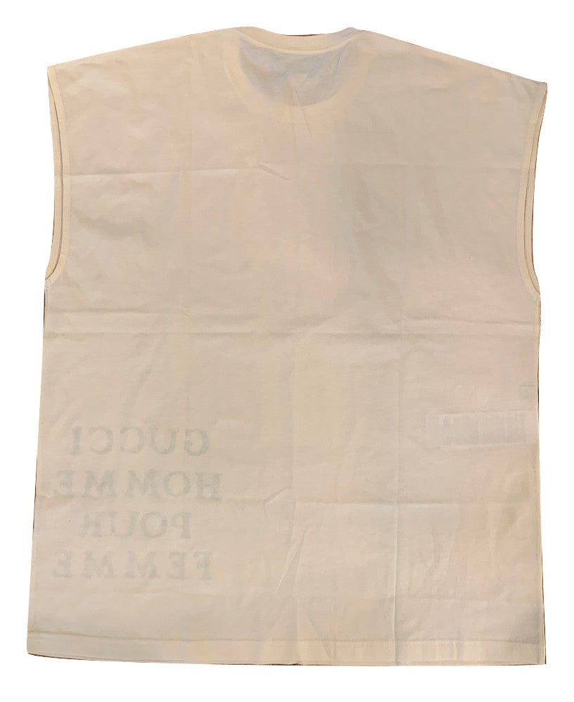 Gucci Homme Pour Femme Sleeveless T-shirt in White