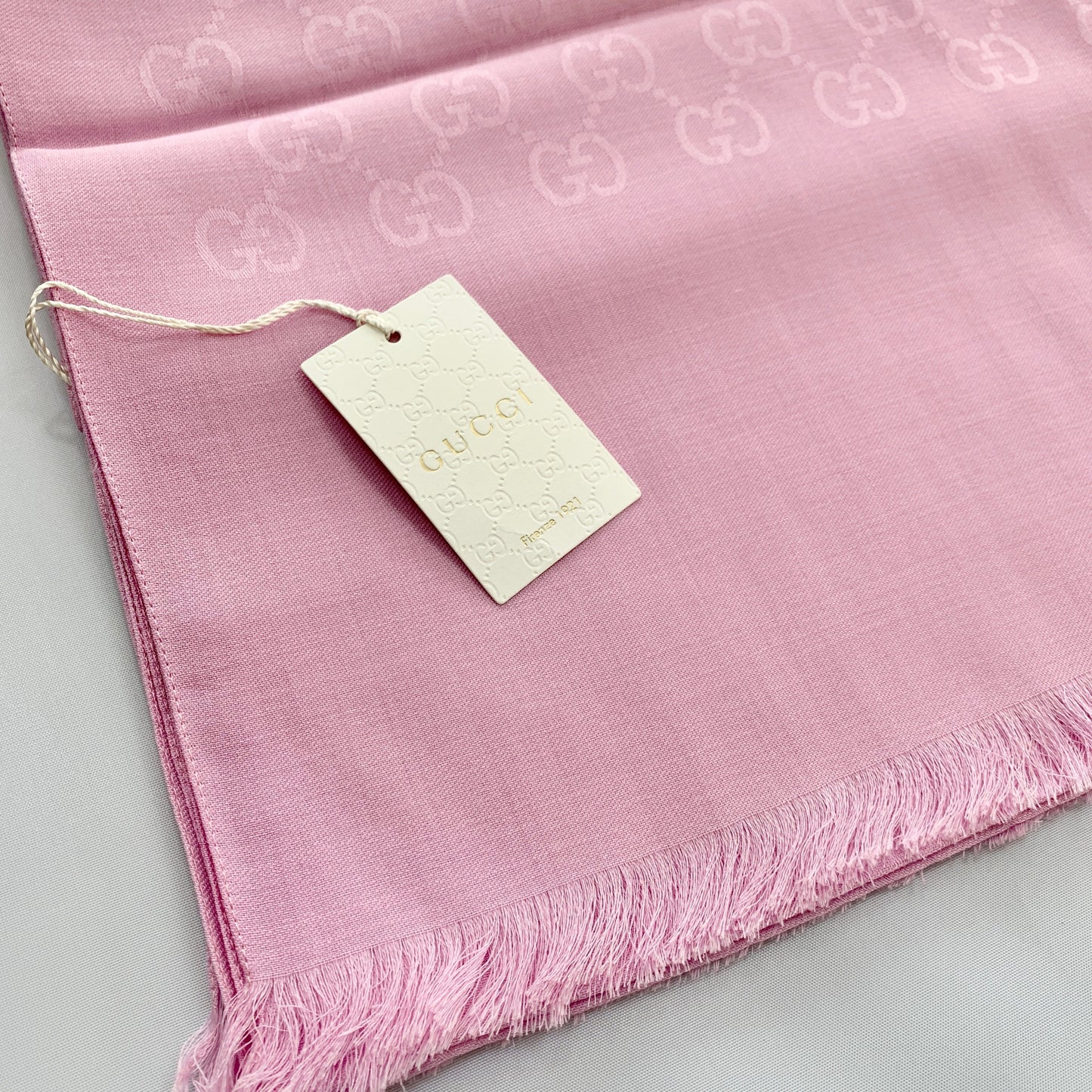 Gucci Monogram GG Long Scarf in Rose Pink