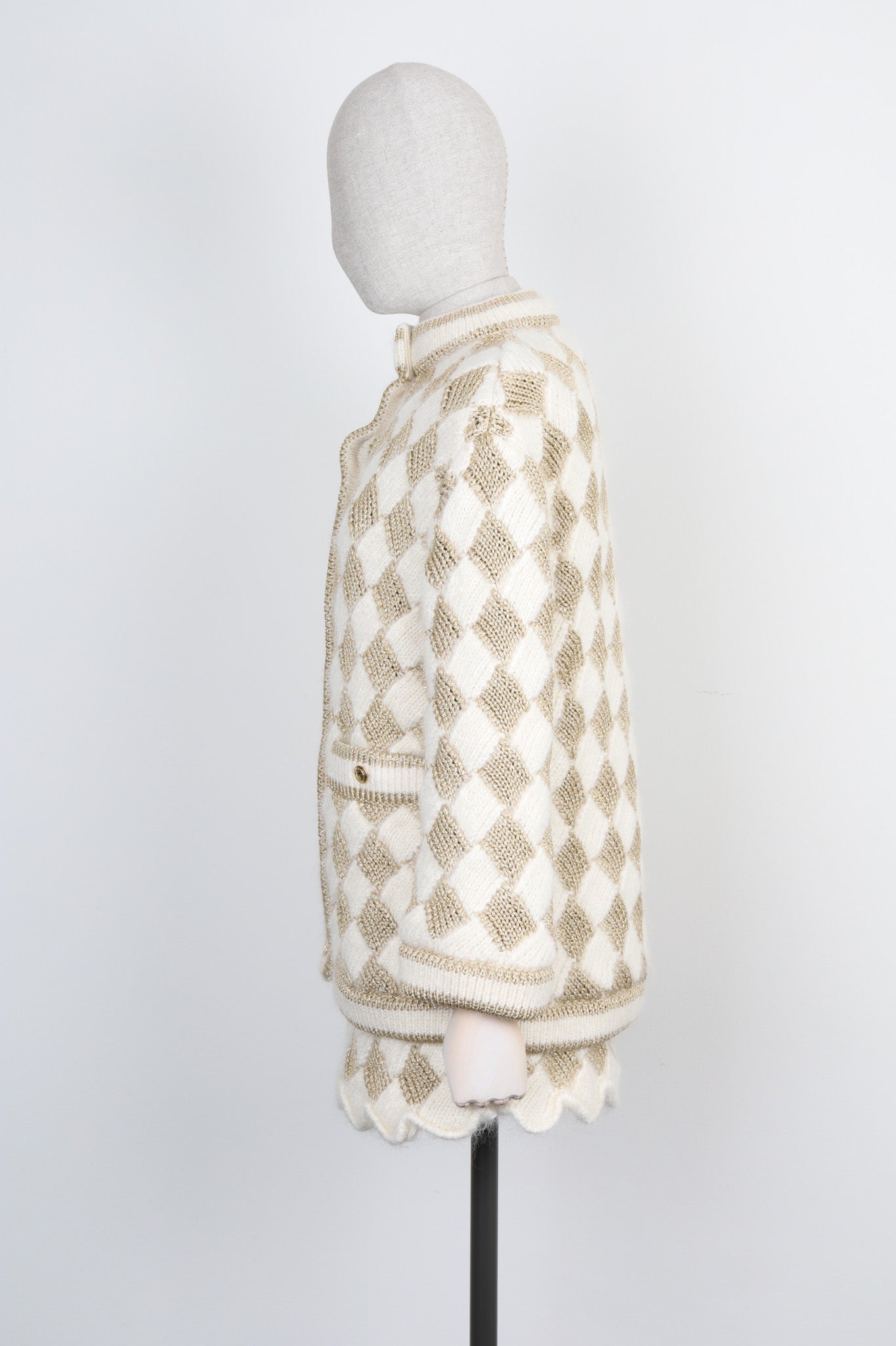 GUCCI Two Piece Wool White & Gold