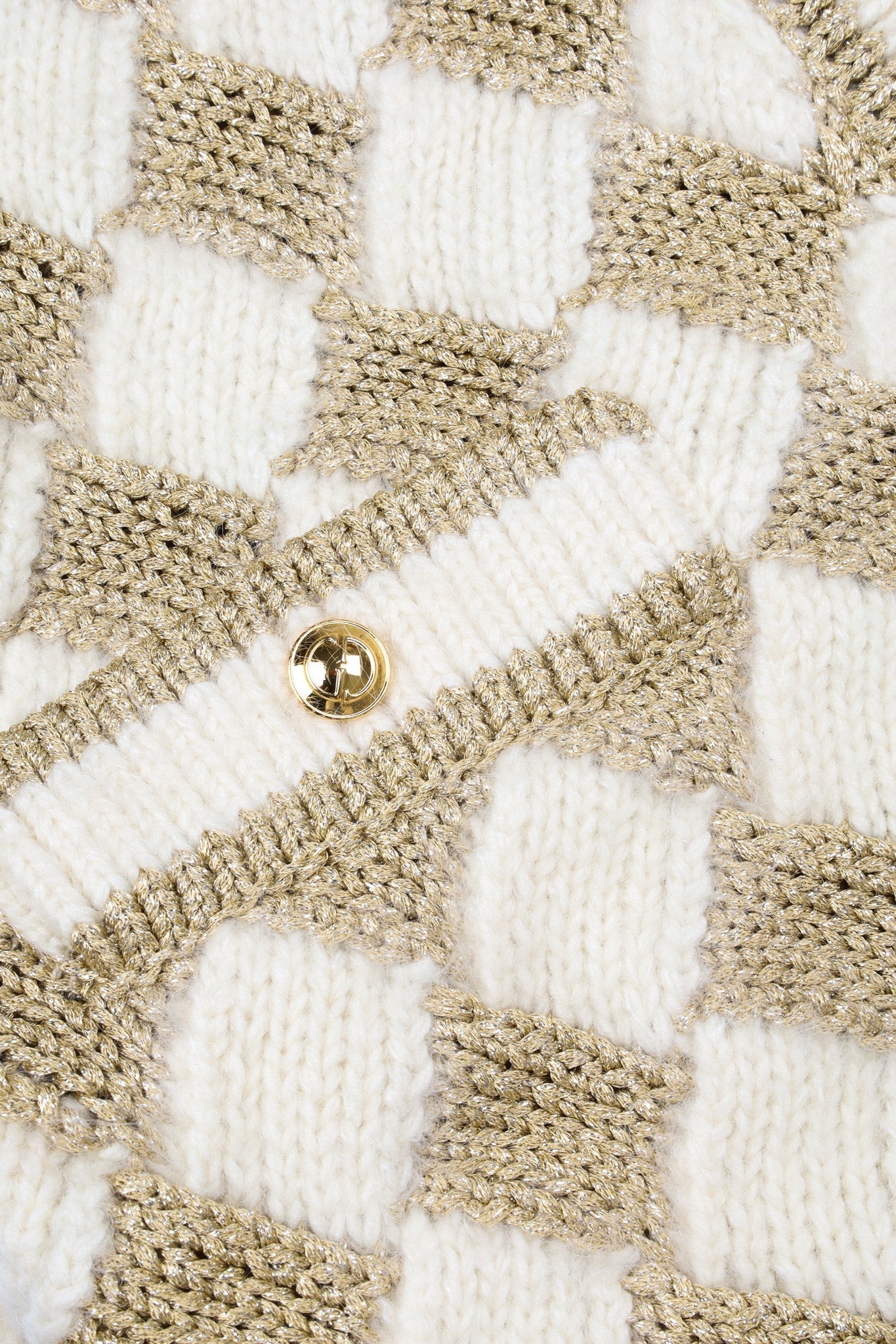 GUCCI Two Piece Wool White & Gold