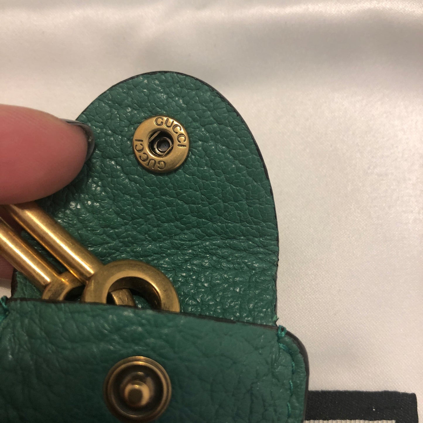 Gucci Messenger Bag with Web in Green