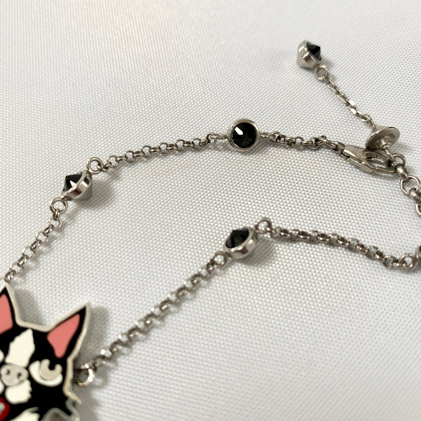 Gucci Bosco Dog Bracelet with Crystals in Sterling Silver