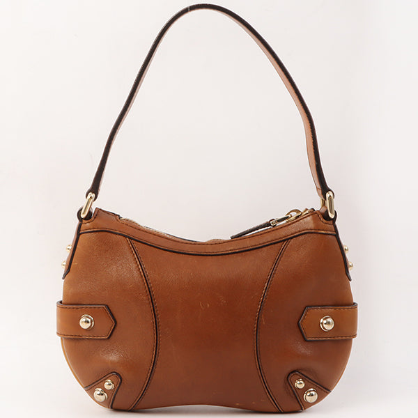 Gucci Horse Bit Plate Mini Handle Bag Brown