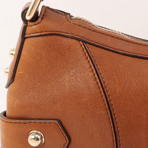 Gucci Horse Bit Plate Mini Handle Bag Brown