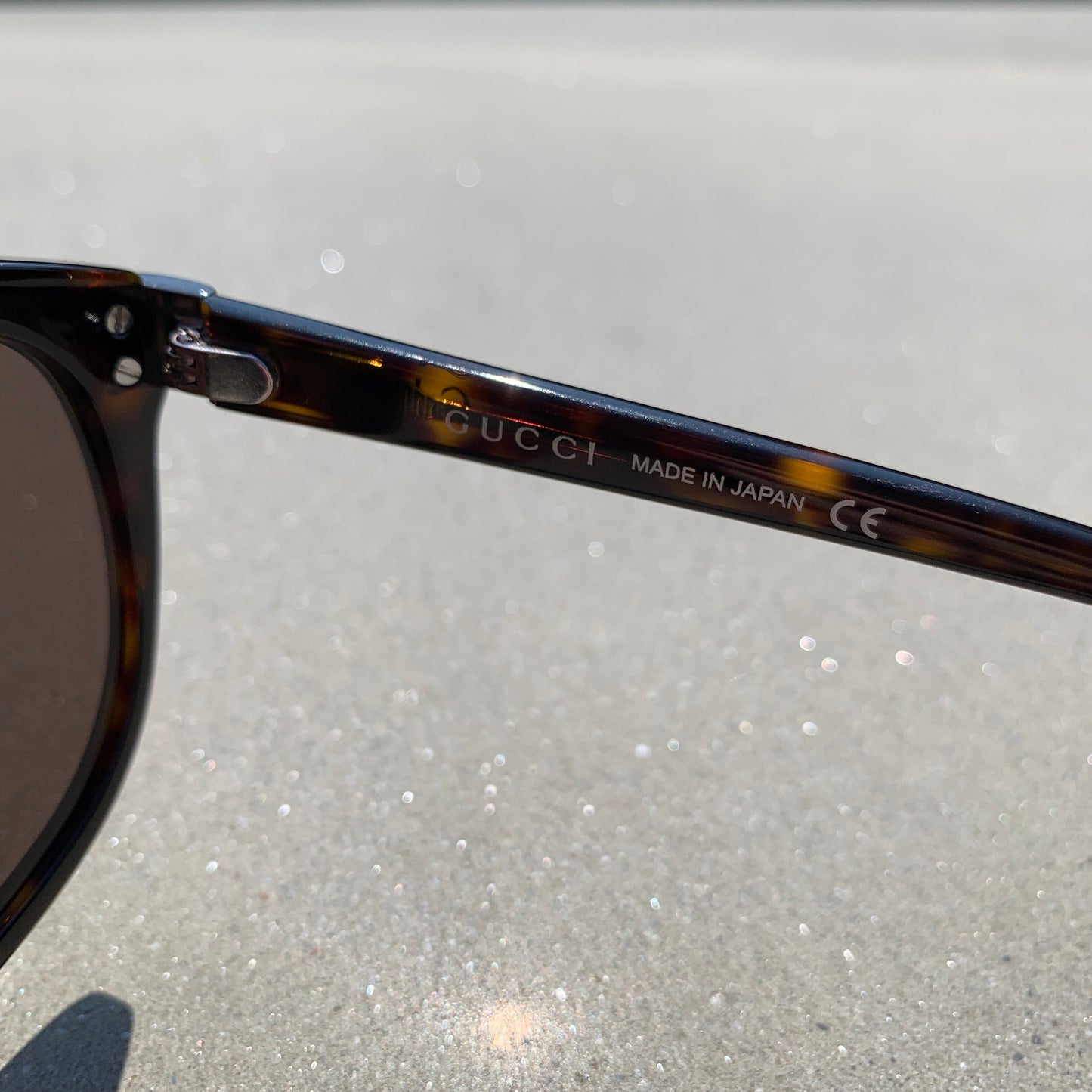 Gucci Web Logo Aviators in Havana Brown