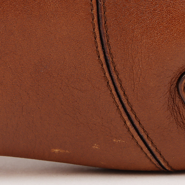 Gucci Horse Bit Plate Mini Handle Bag Brown