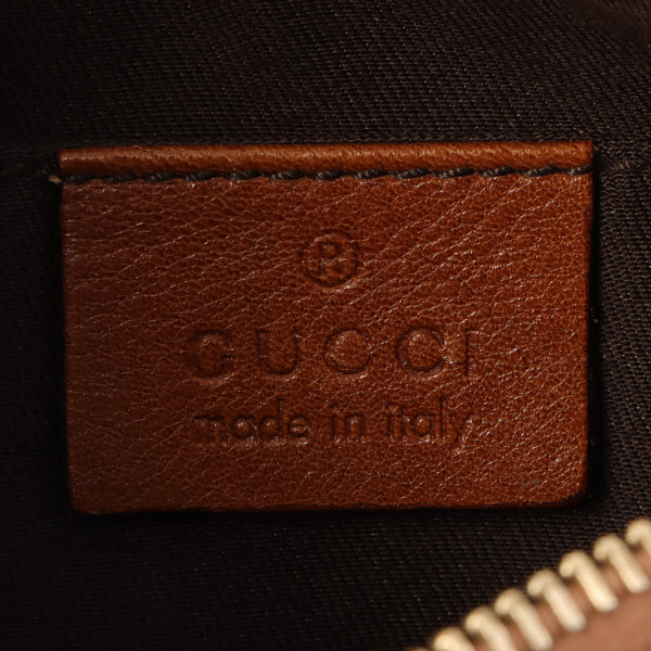 Gucci Horse Bit Plate Mini Handle Bag Brown